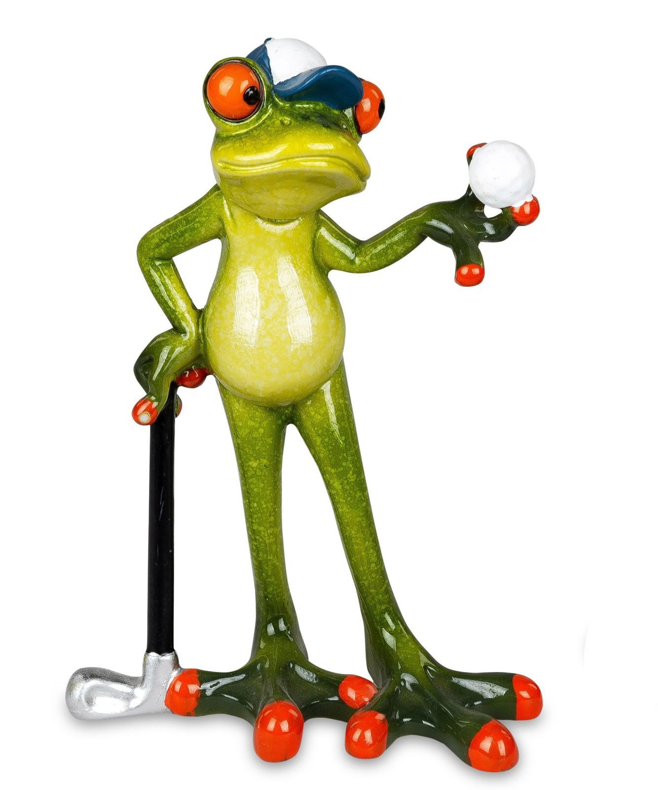 formano Sammelfigur 2er Set lustige Frösche Figur Golfspieler Golf Poly 15 cm