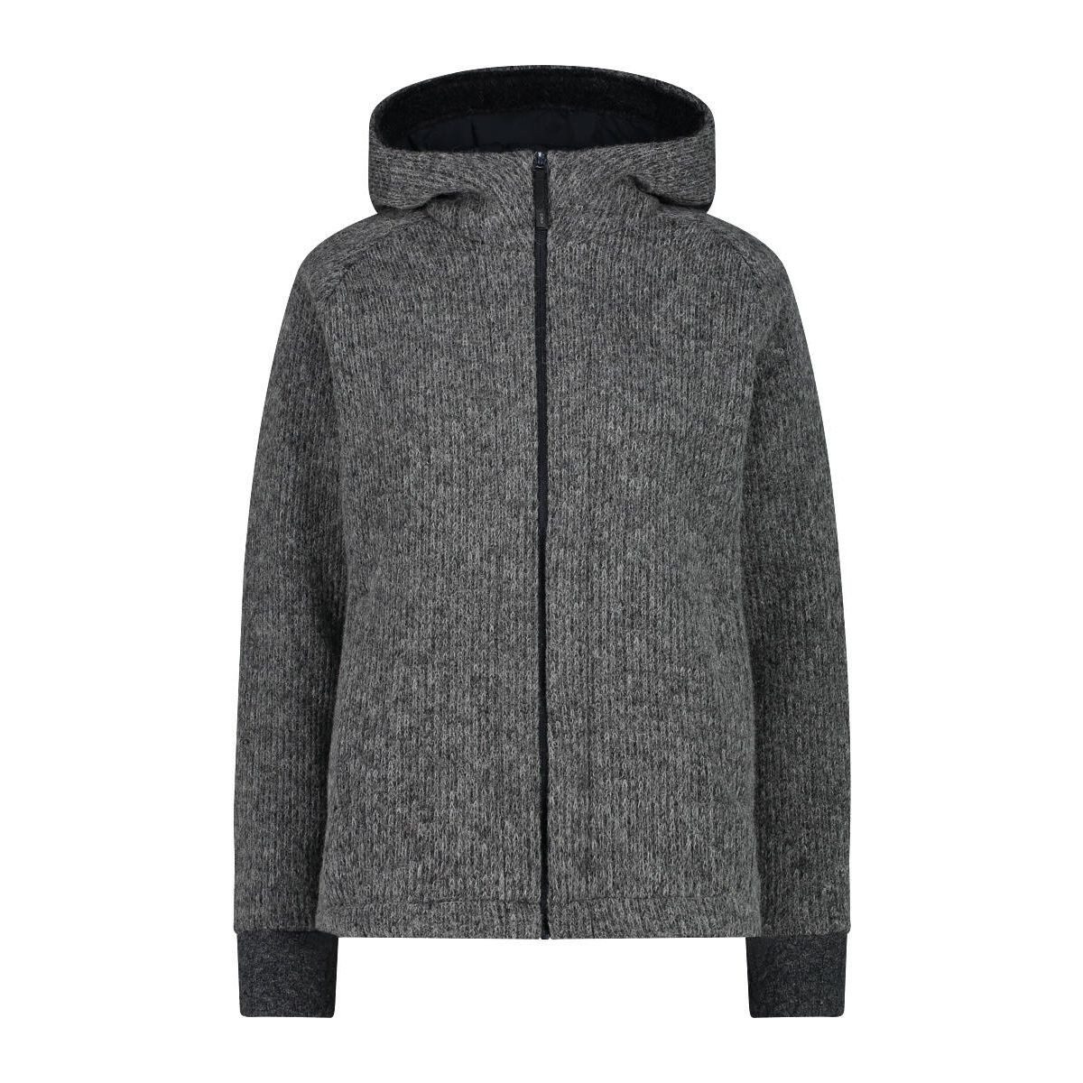 CMP Kapuzenstrickjacke Woman Jacket Fix Hood Diese urbane Jacke kombiniert traditionellen Wollstil mit moderner