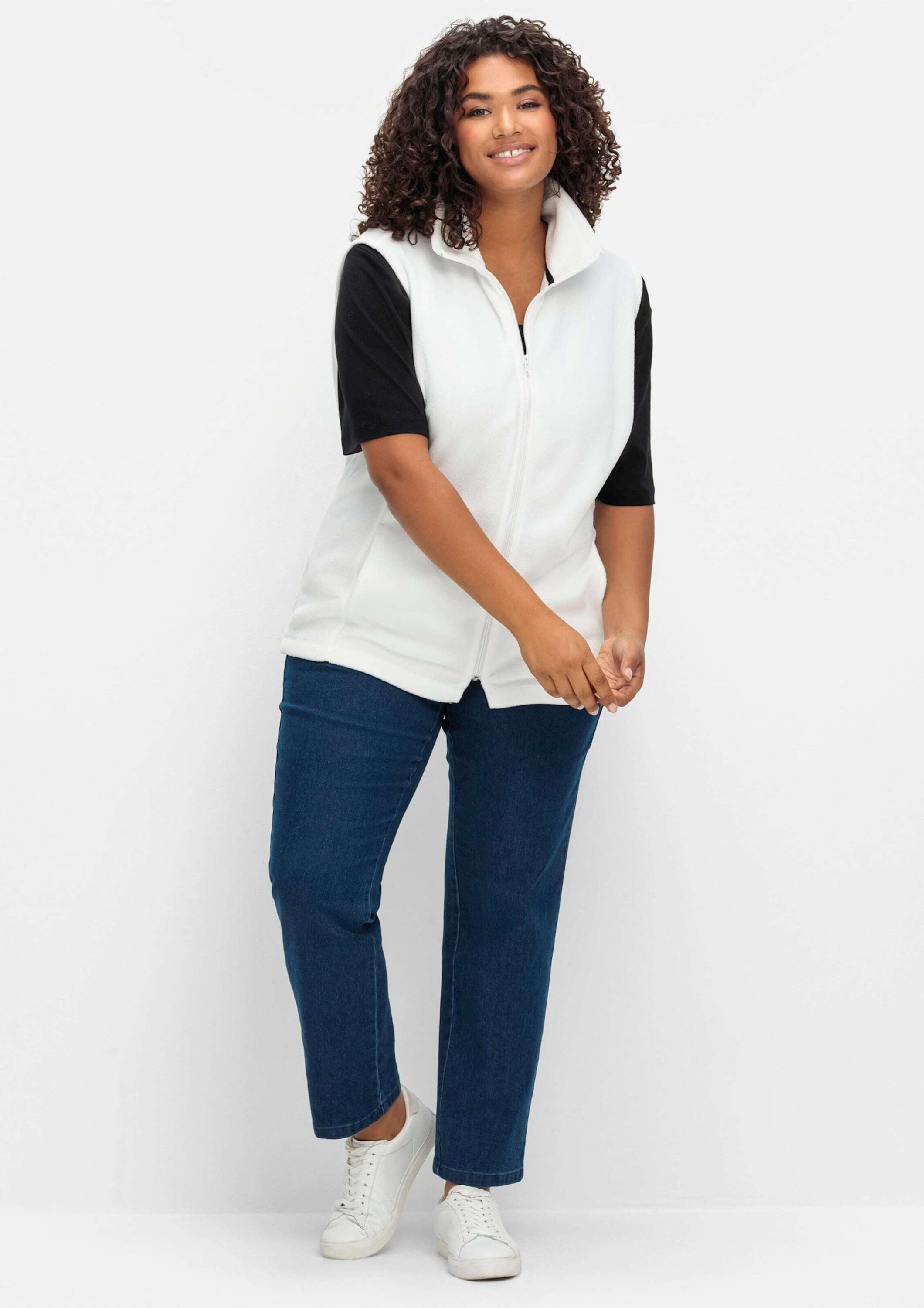 Sieh an! Fleeceweste Fleece-Weste Länge ca. 70 cm