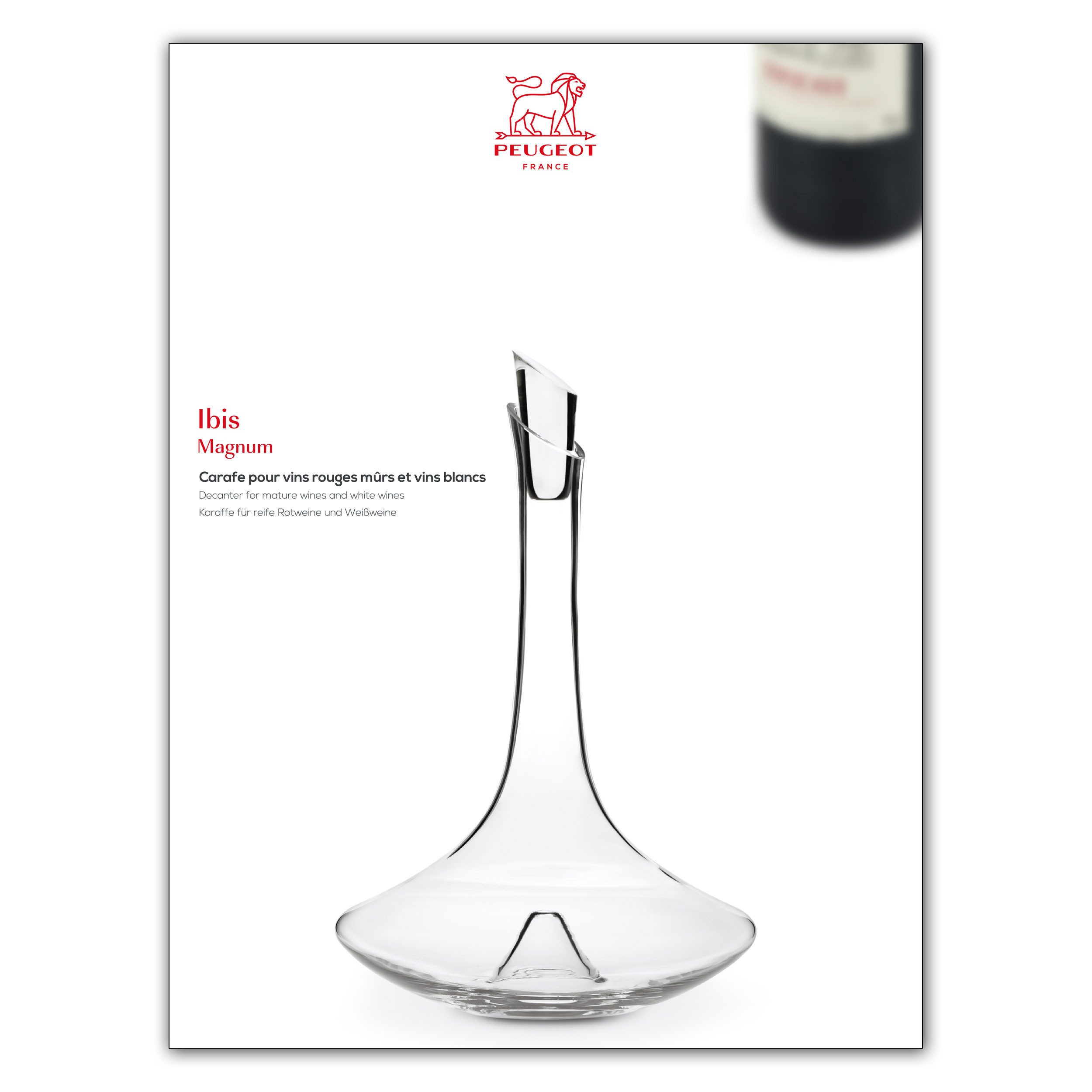 PEUGEOT Dekanter IBIS MAGNUM Mungeblasenes Glas Für Reife Rotweine
