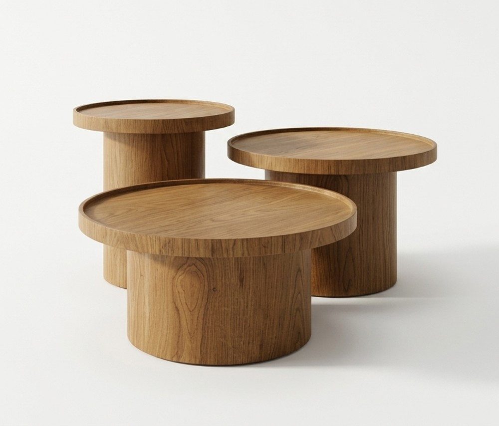 Xlmoebel Couchtisch Moderner brauner Couchtisch aus Polyrattan für den Garten, Made in Europa