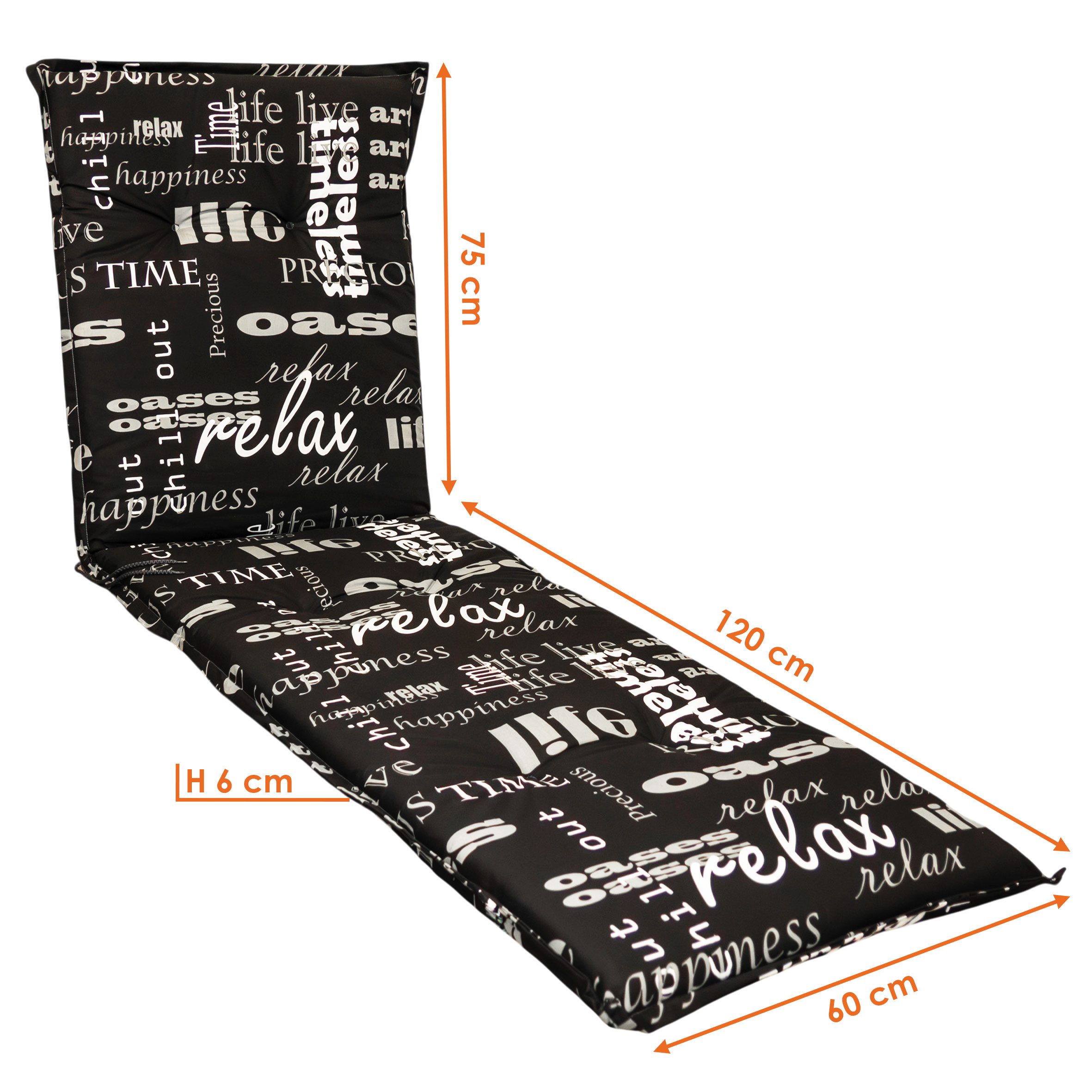 Spetebo Liegenauflage Universal Sonnenliegen Polsterauflagen 190 x 60 cm, (1 St), Polster Liegekissen für Gartenliegen