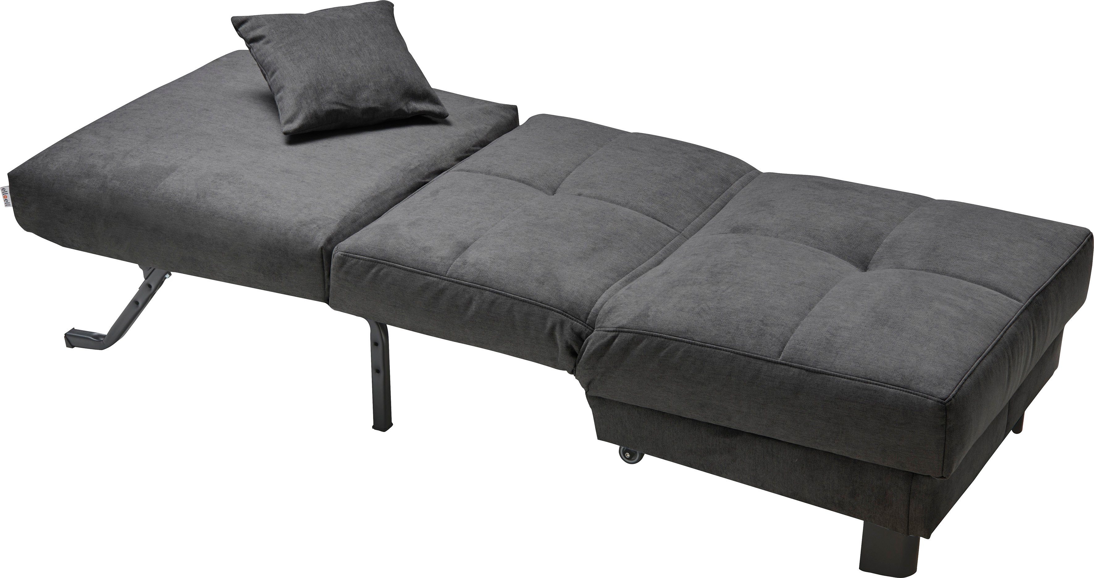 ell inkl. Zierkissen schwarz cm, 1 85 Breite Schlafsofa Tilda, + ell