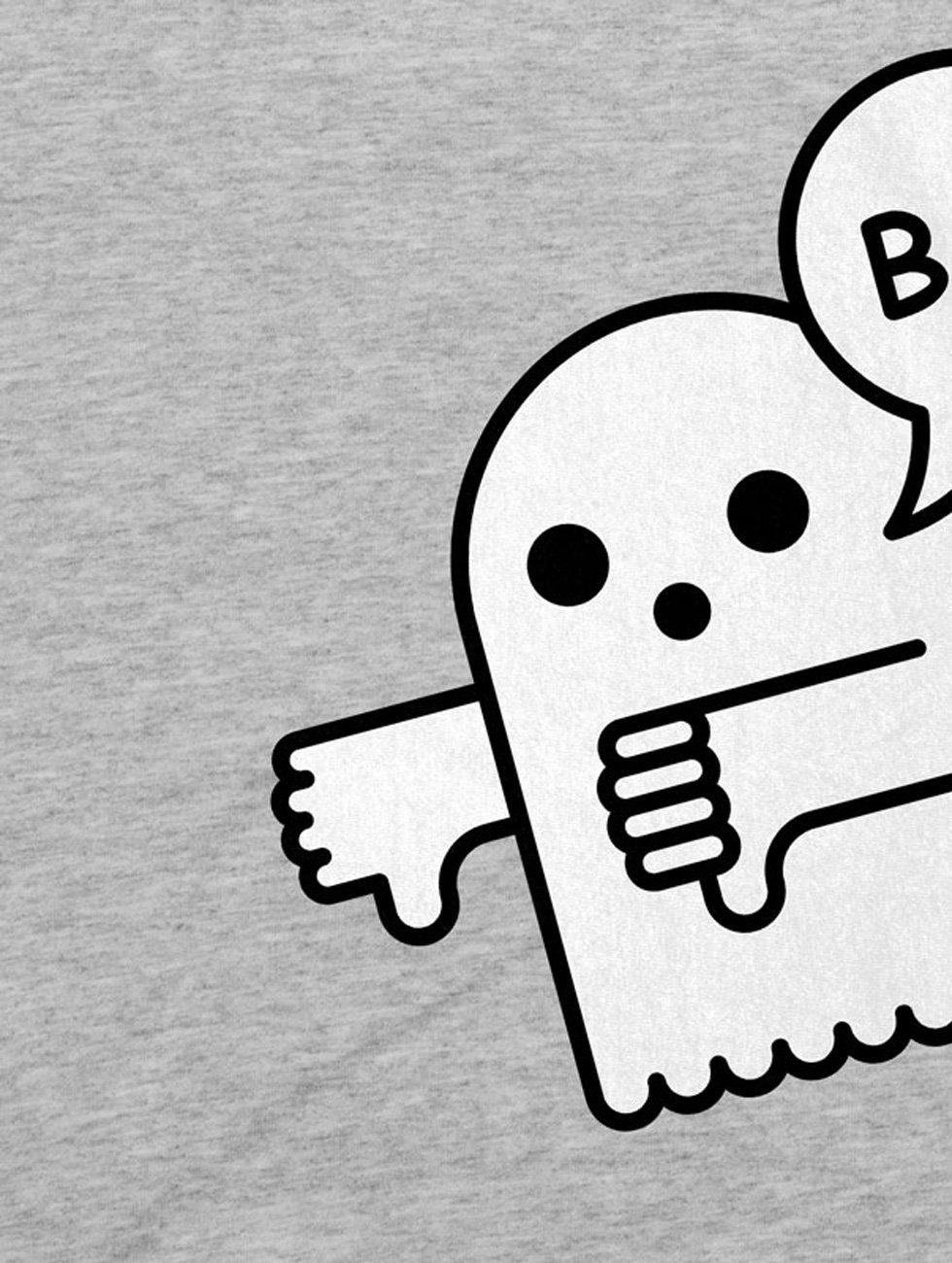 Herren gespenst Helloween Geist style3 Boo Halloween Disapproval Print-Shirt spuk T-Shirt