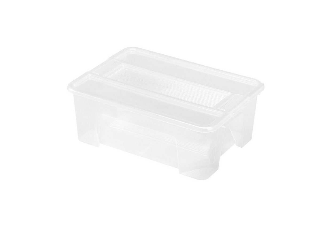 Thumbnail - Heidrun Aufbewahrungsbox 10x TEX Box 10L 38x28x14cm Transparent Deckel Aufbewahrung Spielzeug