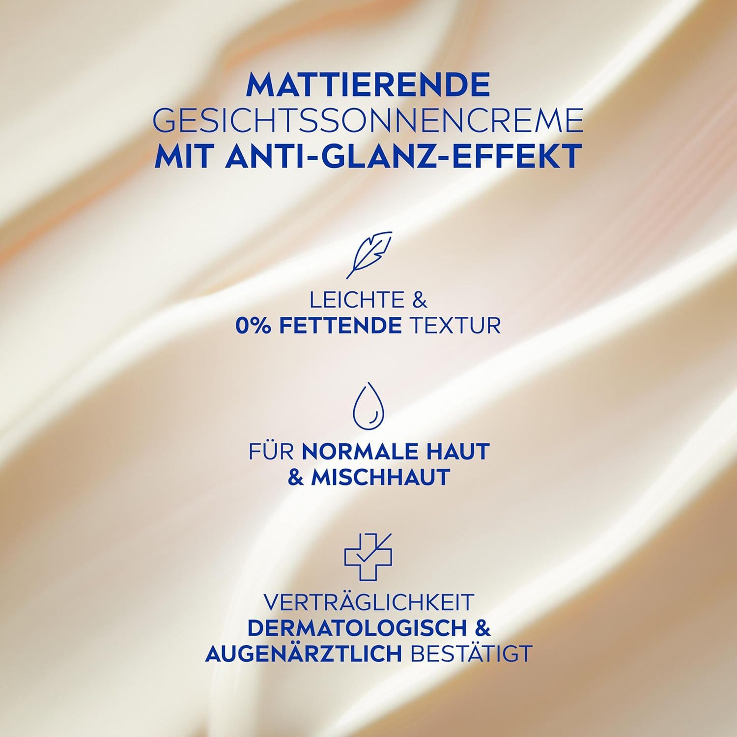 Nivea Sonnenschutzcreme Sonnencreme Gesicht Mattierender Sonnenschutz, LSF 50, 50 ml, 1-tlg.
