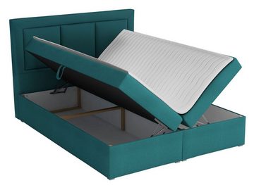MIRJAN24 Boxspringbett Moden Box (mit zwei Bettkästen für die Bettwäsche), 140/160/180 cm, Polsterkopfteil, Topper, Bonellfederkern