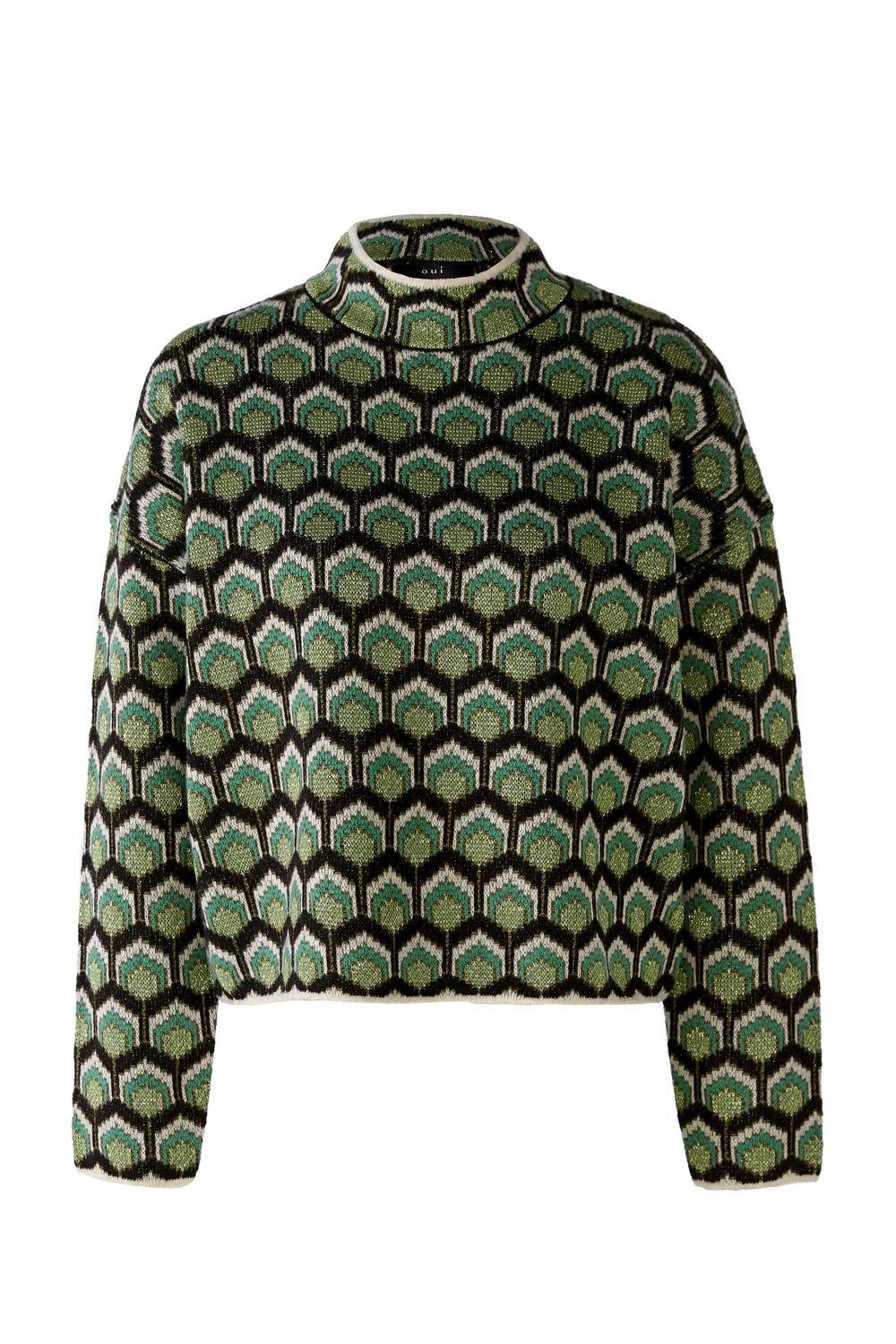 Pullover, Oui green Sweatshirt dk green
