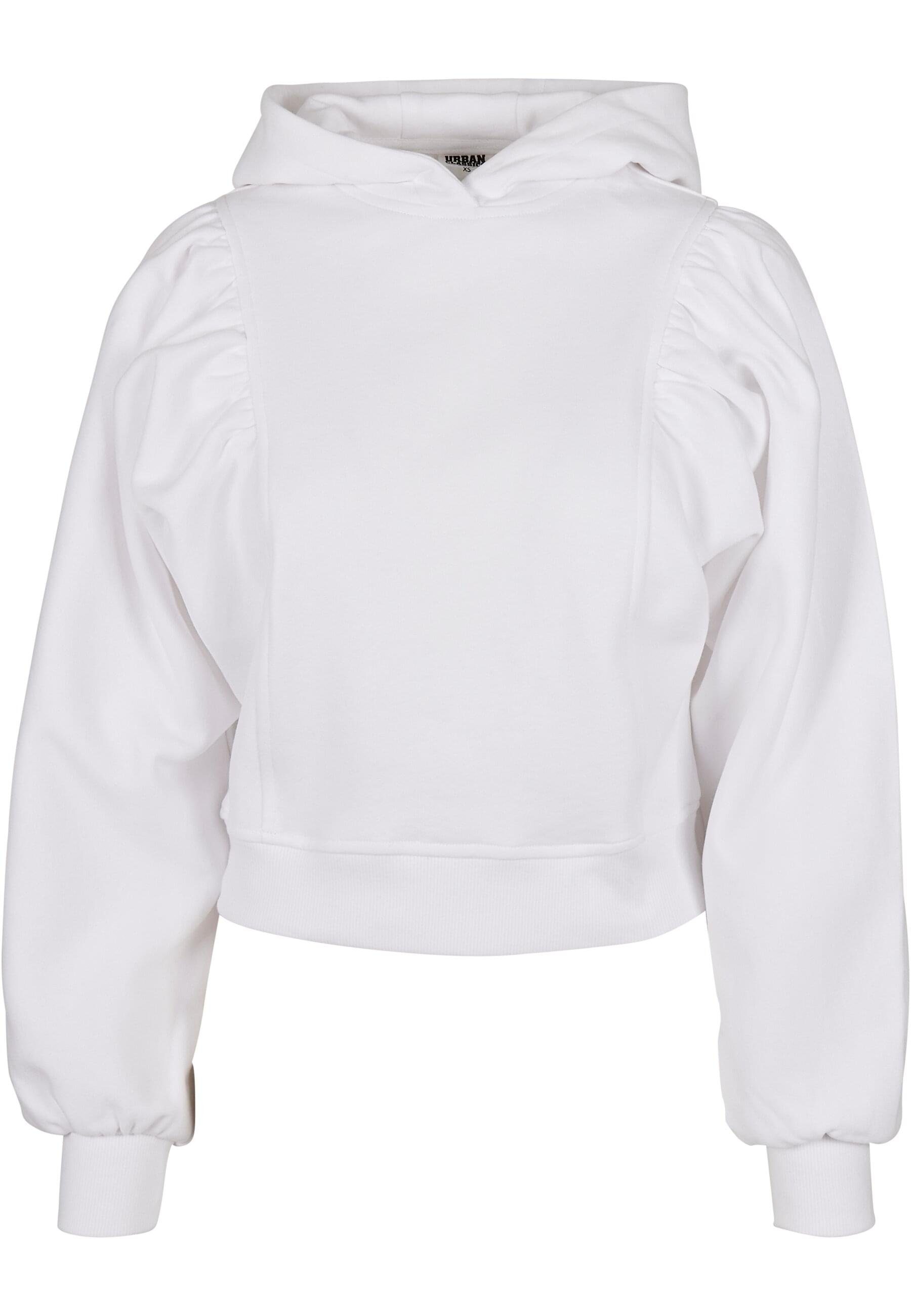 URBAN CLASSICS Kapuzenpullover Damen Ladies Batwing Organic white (1-tlg) Gathering Hoody