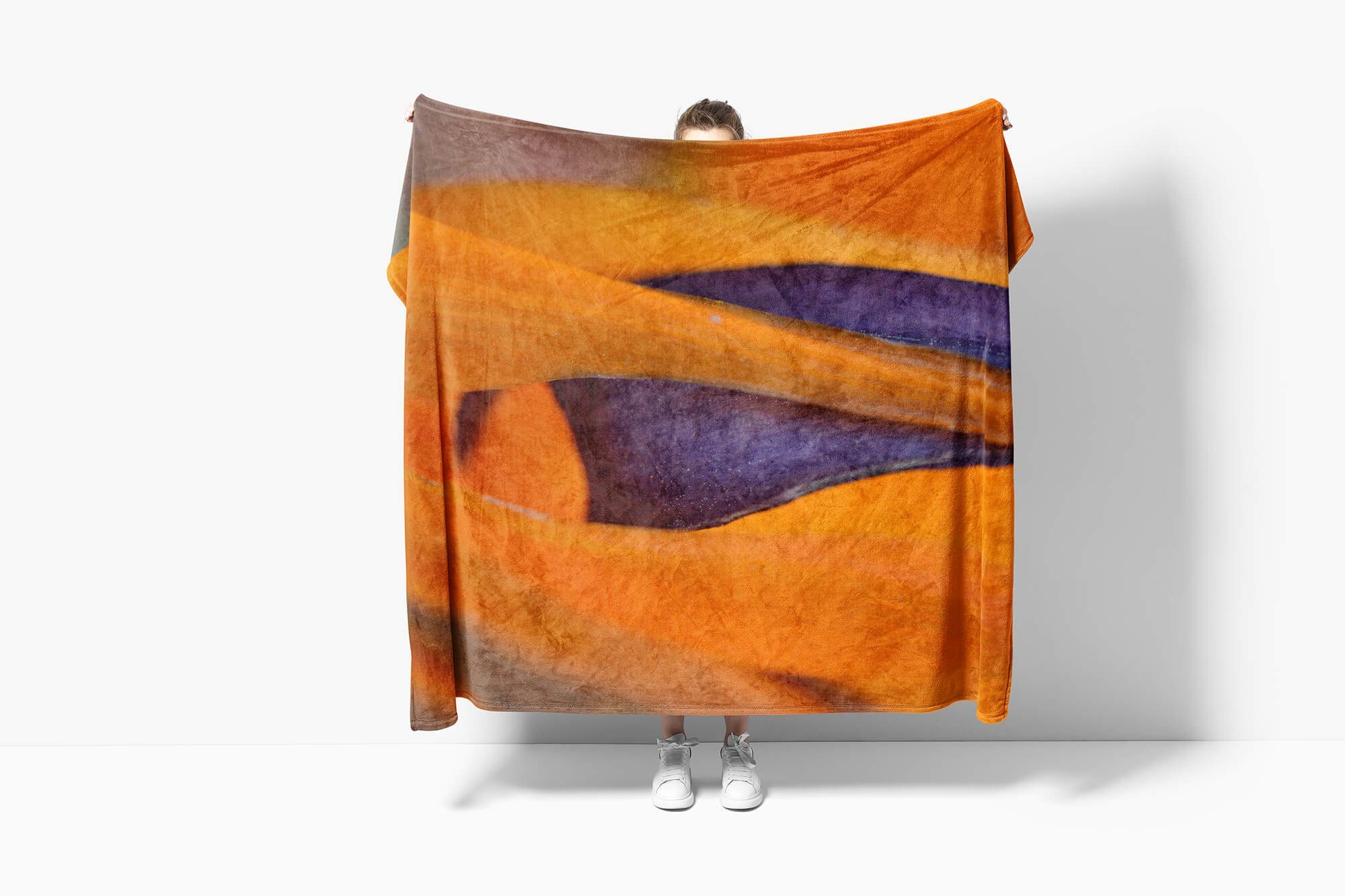 Sinus Art Handtücher Handtuch Saunatuch (1-St), Baumwolle-Polyester-Mix Handtuch mit Kuscheldecke Nahaufnahme Strandhandtuch Blume, Fotomotiv