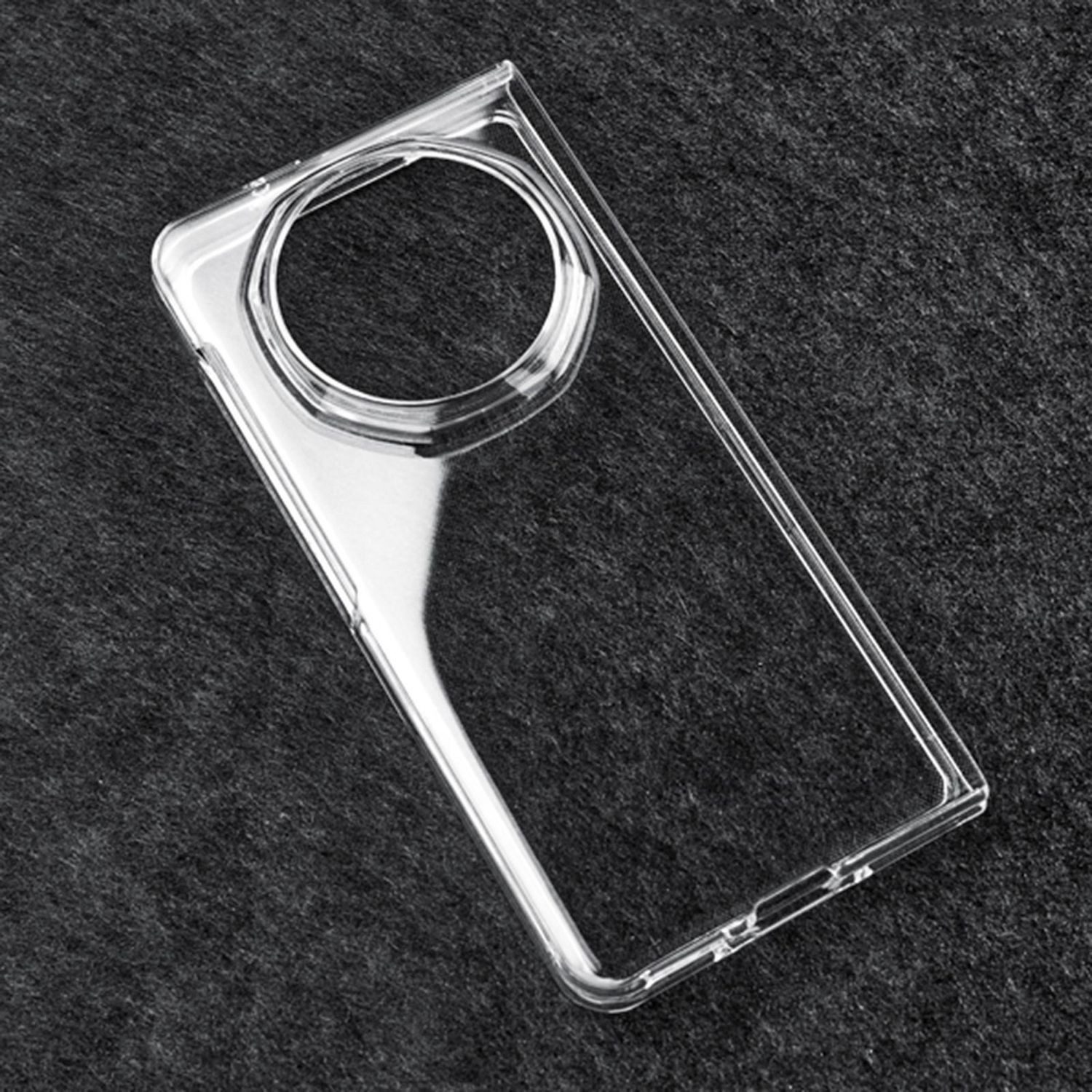 Wigento Handyhülle Für Honor Magic V5 Stoßfeste Kunststoff Schutz Handy Hülle Transparent, Klare Hartschalen Hülle mit passgenauer Aussparung – Bild 2 von 5