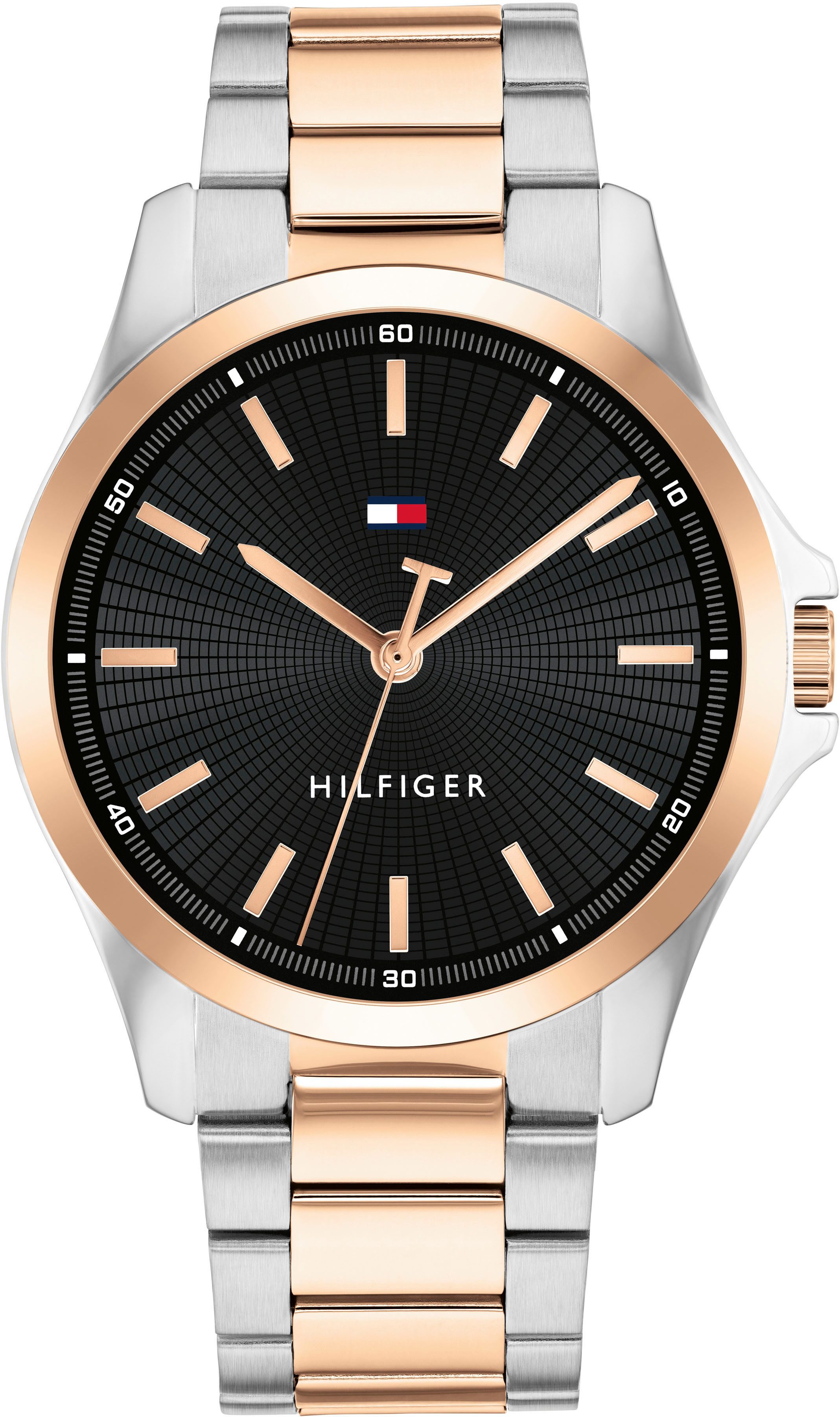 Tommy Hilfiger Quarzuhr BRUCE 1792191, Armbanduhr, Herrenuhr, Edelstahlarmb günstig online kaufen