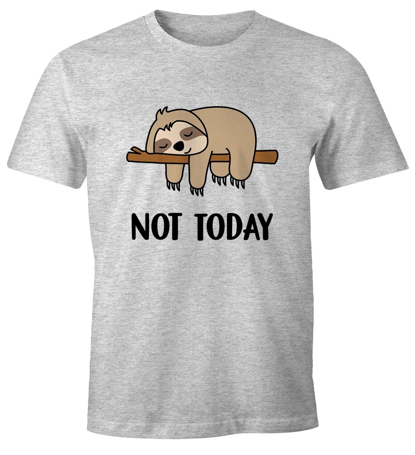 MoonWorks Print-Shirt Lustiges Herren T-Shirt Not Today Chillen Fun-Shirt Moonworks® mit Print