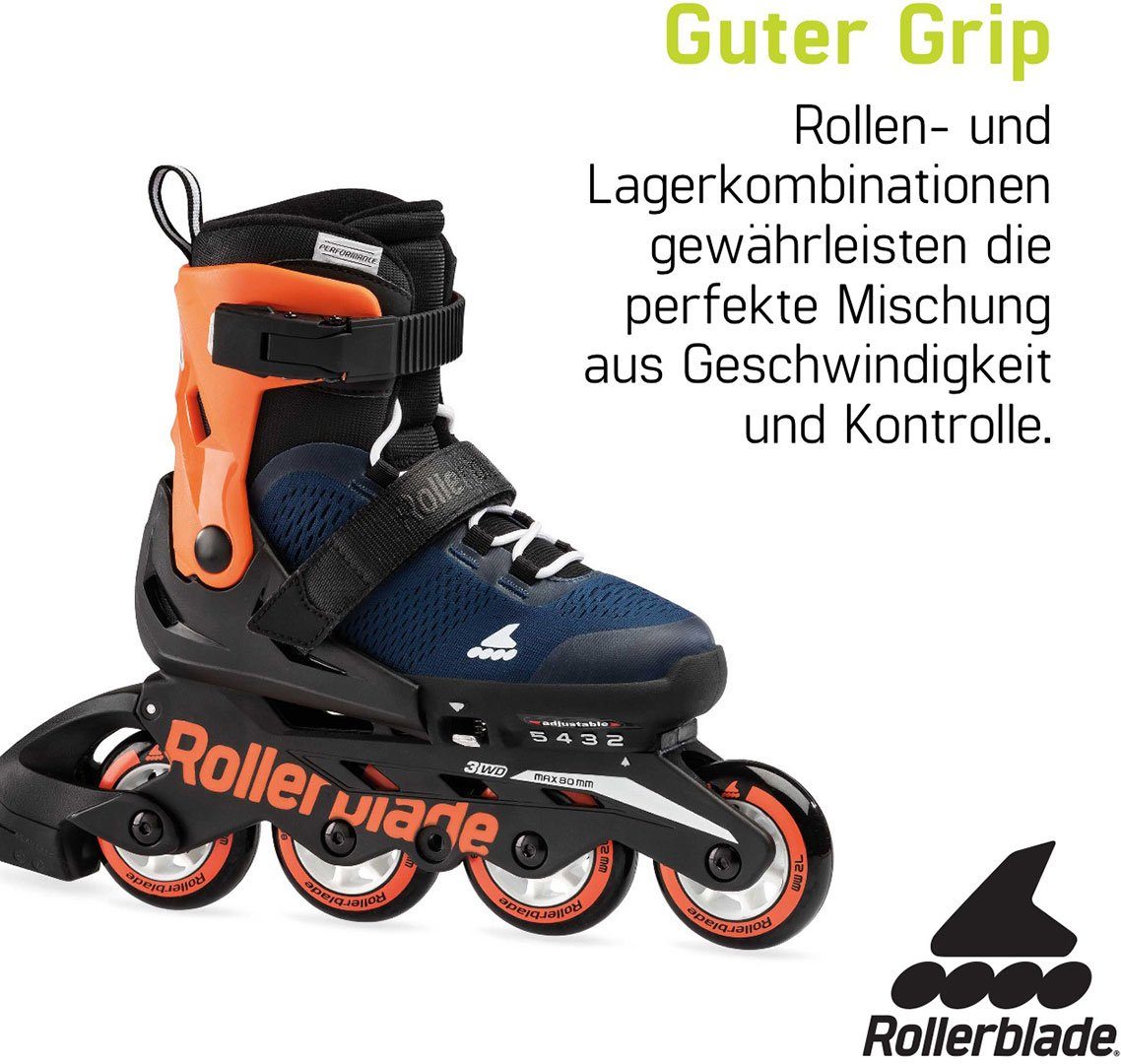 ROLLERBLADE Inlineskates ROLLERBLADE MICROBLADE Inline Skate midnight blue/warm orange