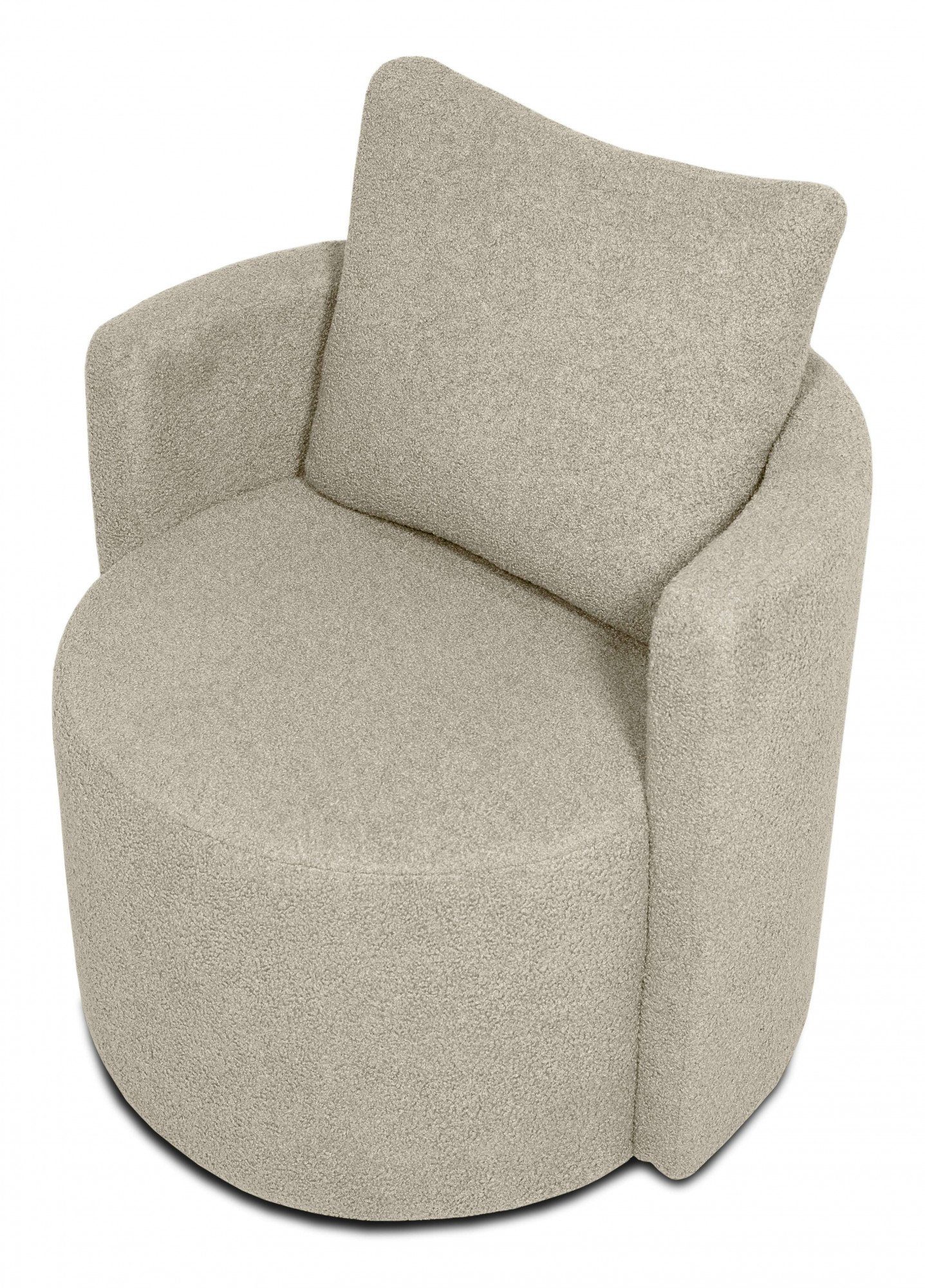 auch Stoff Sessel, andas erhältlich wendbarem recyceltem Rückenkissen, mit in