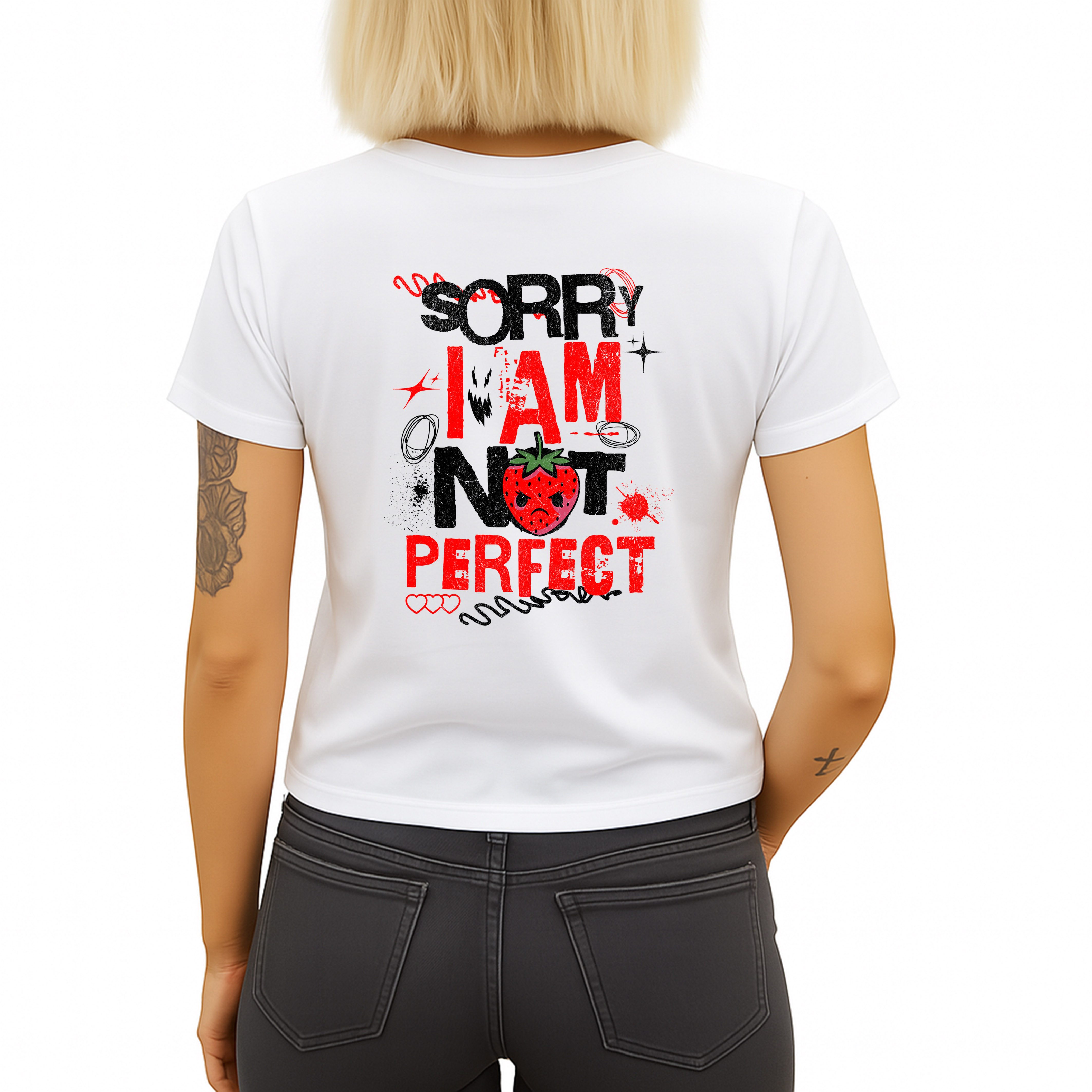 Banco T-Shirt Damen – "Sorry I Am Not Perfect" Aufdruck Urban Style – Somme günstig online kaufen