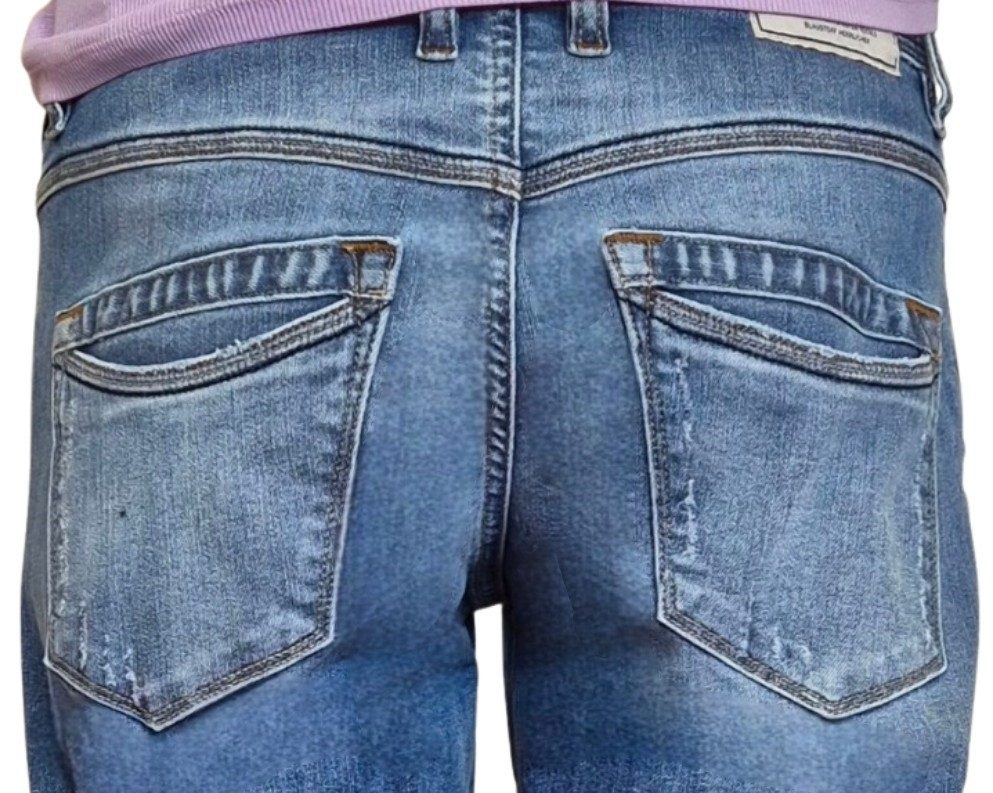 Herrlicher Bootcut-Jeans Herrlicher, Raya new Straight Boyfriend Jeans mit hohem Bund hoher Bund mit 3 Knöpfen