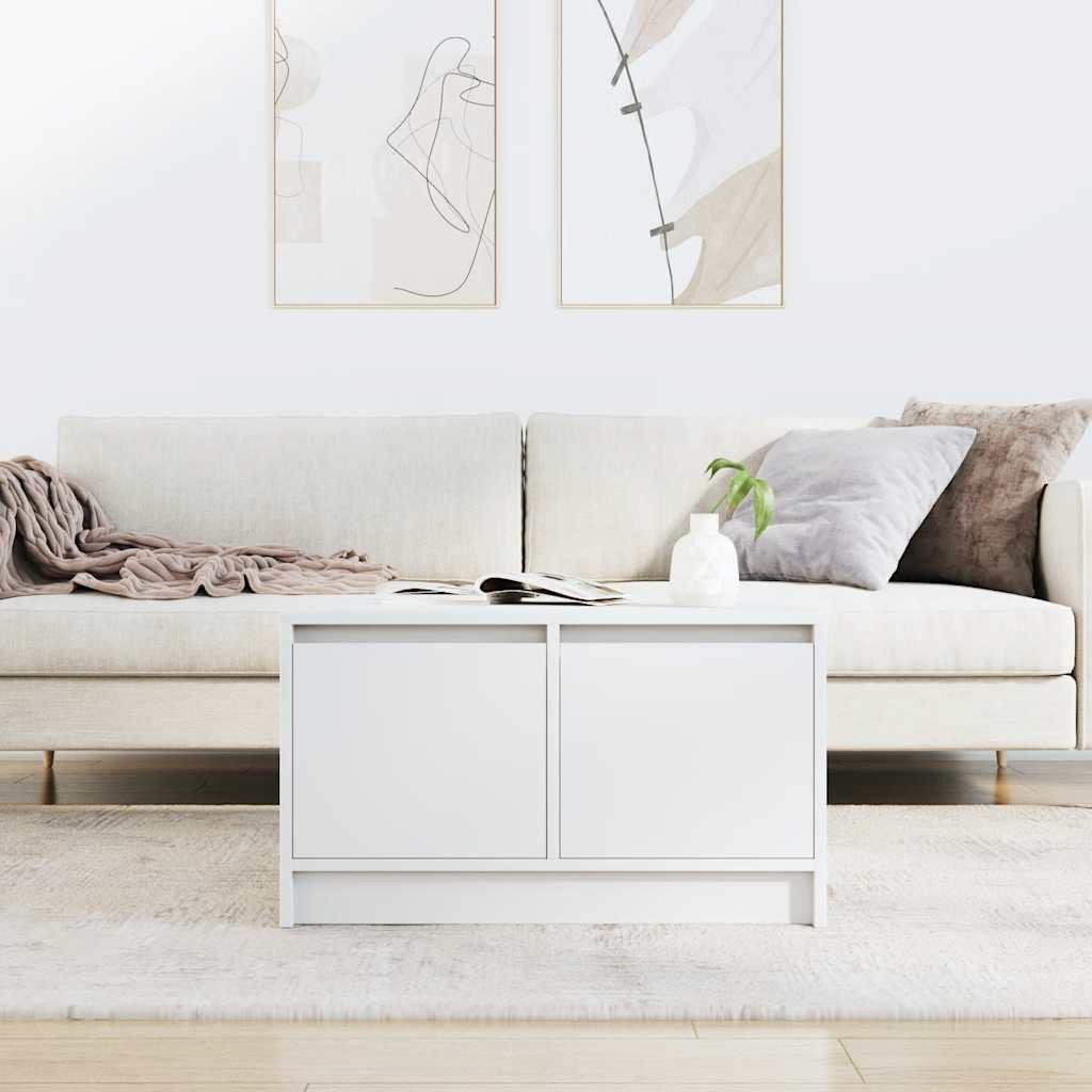 vidaXL Couchtisch Couchtisch mit Schubladen Weiß 70,5x70x40 cm (1-St)