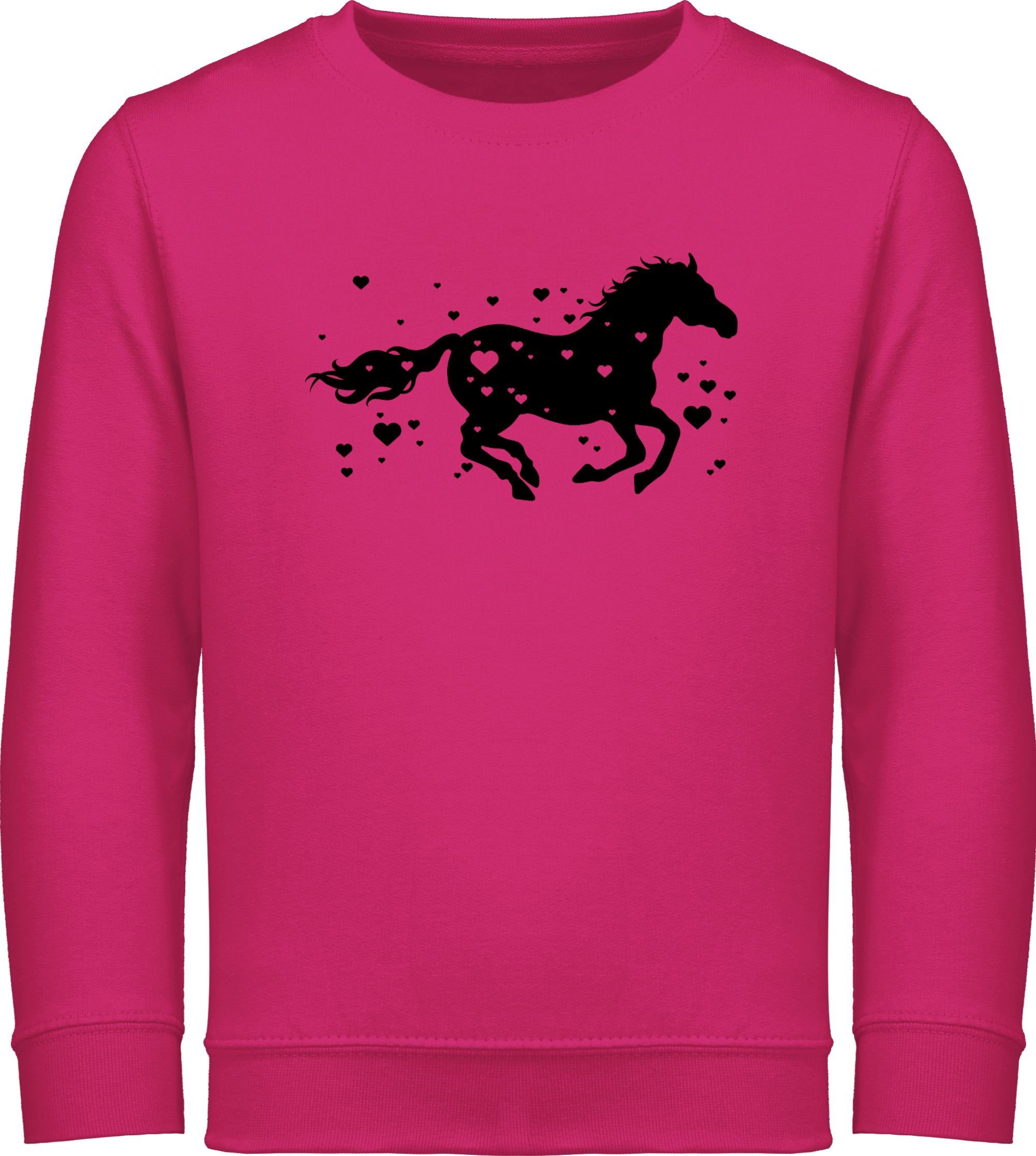 Sofort lieferbar und zu Sonderpreisen Shirtracer Sweatshirt Pferde Reiten Laufendes Fuchsia Pferd 1 Pferd