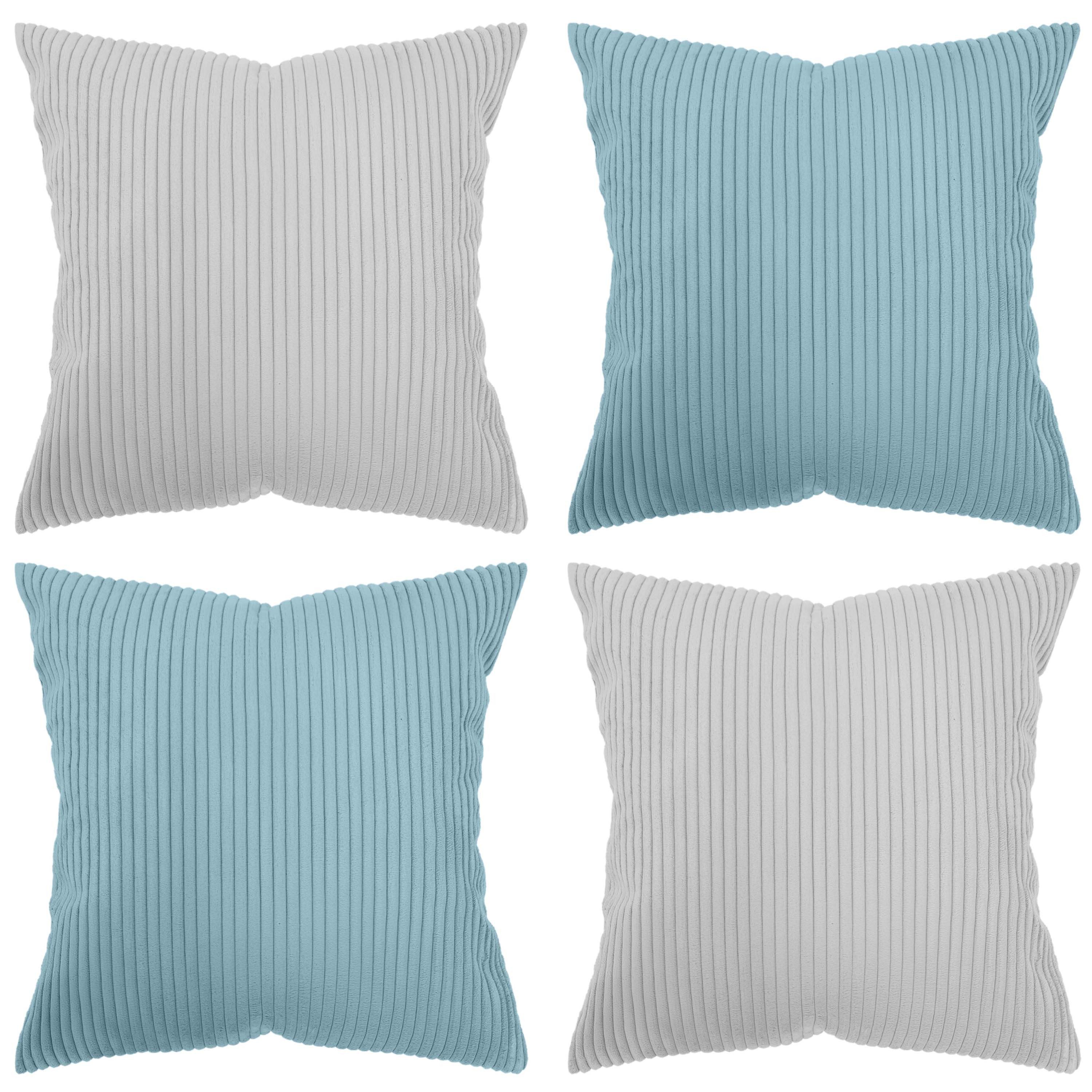 Amilian Kissenhüllen - 4er Set Kissenbezug - Zierkissenbezüge - Kissenbezüge, (4 Stück), 40x40 cm, Kissenhülle für Sofakissen, Dekokissen, Kissen, Zierkissen