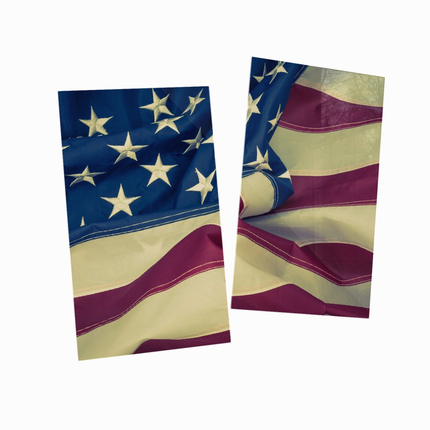 Herd-Abdeckplatte ESG-Sicherheitsglas, Wind, verschiedene Wallario (Glasplatte, tlg., Noppen), 2 Größen Amerikanische Flagge inkl. 5mm im