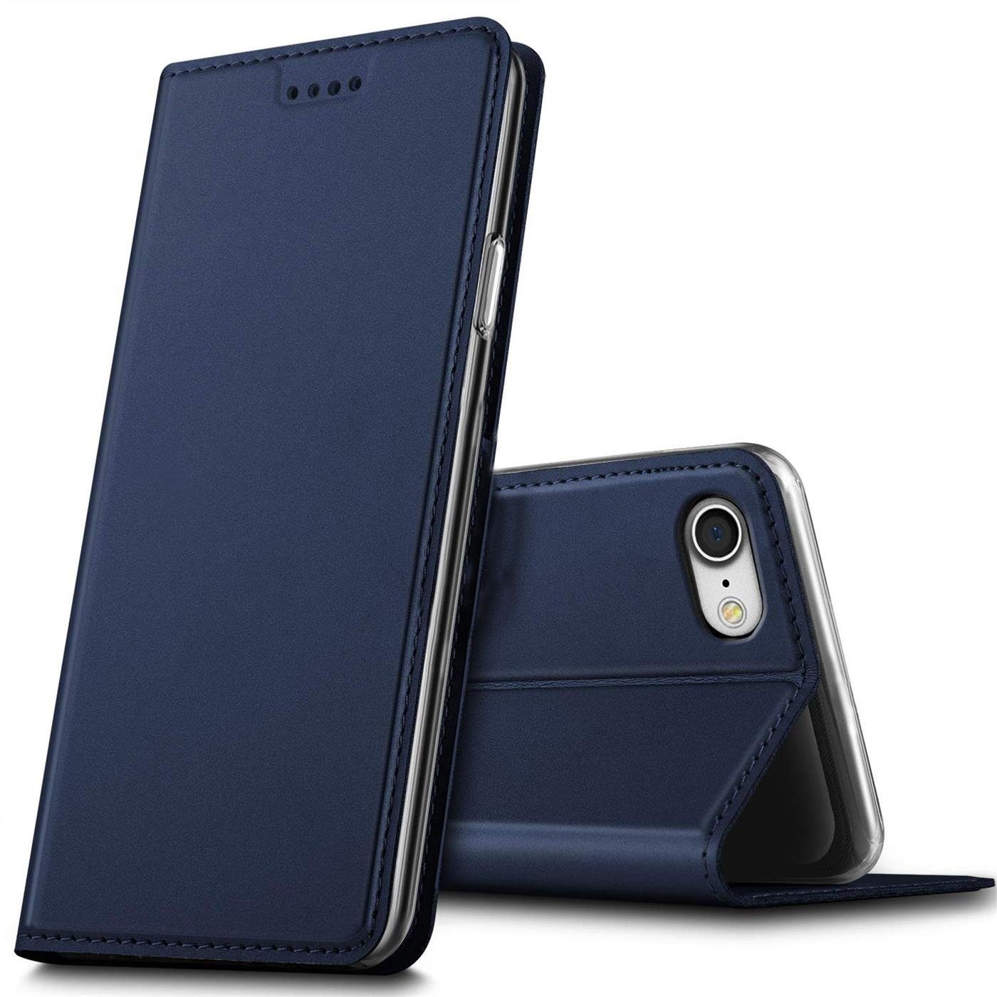 CoolGadget Handyhülle Magnet Case Handy Tasche für iPhone 7 / 8 / SE 2 / SE 3 4,7 Zoll, Hülle Klapphülle Ultra Slim Cover für iPhone SE 2020 2022 Schutzhülle