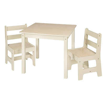 Woltu Sitzgruppe, Kindertisch mit 2 Stühle Sitzgruppe für Kinder