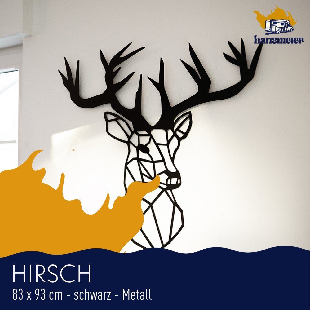 Hansmeier Wanddekoobjekt Wanddeko aus Metall, Wasserfest, Für Außen, Innen, Balkon & Garten