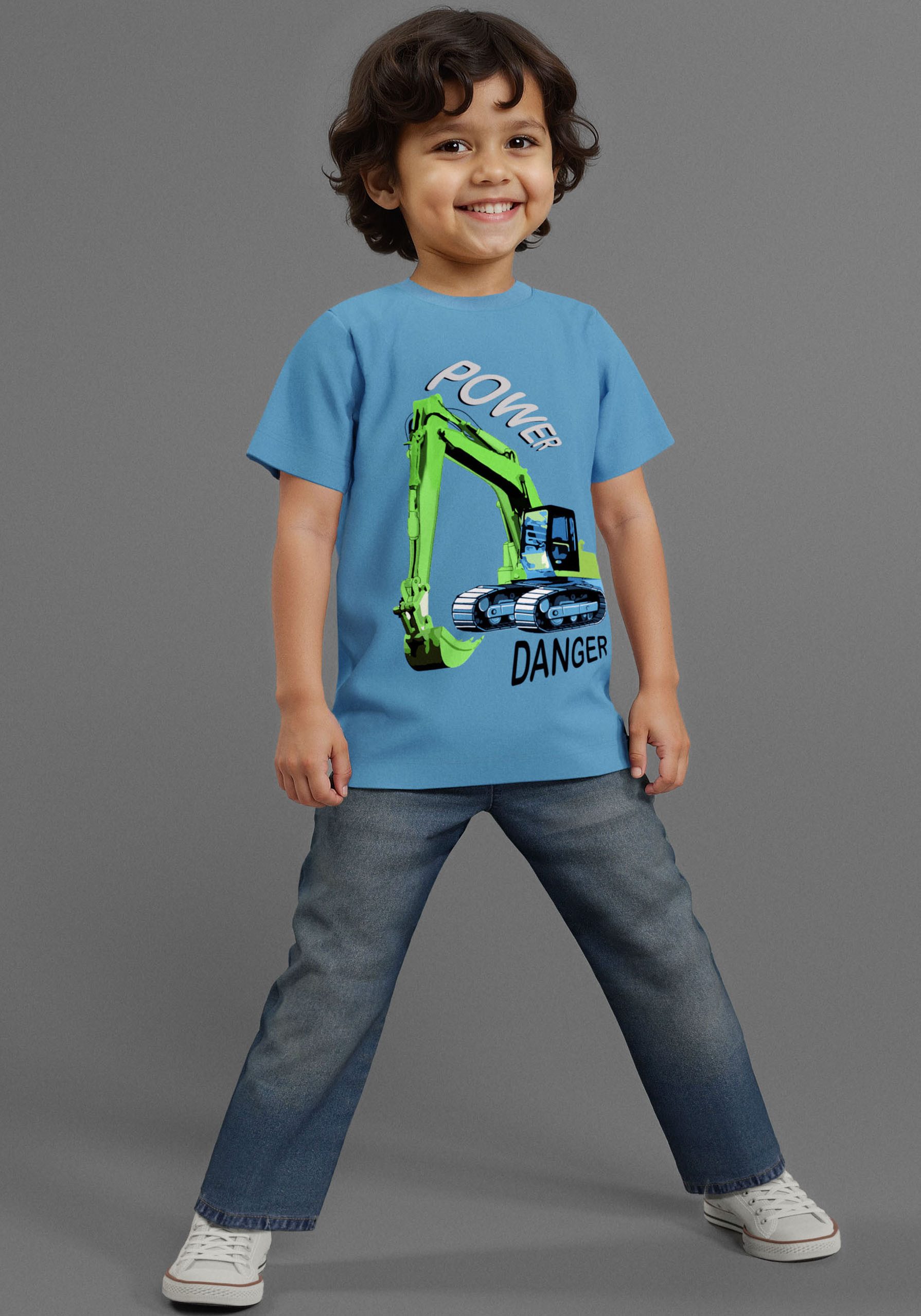 KIDSWORLD Schlupfjeans, Stretch-Jeans für kleine Jungen bequeme Passform, gerade Beinform, mit Gummizug im Bund