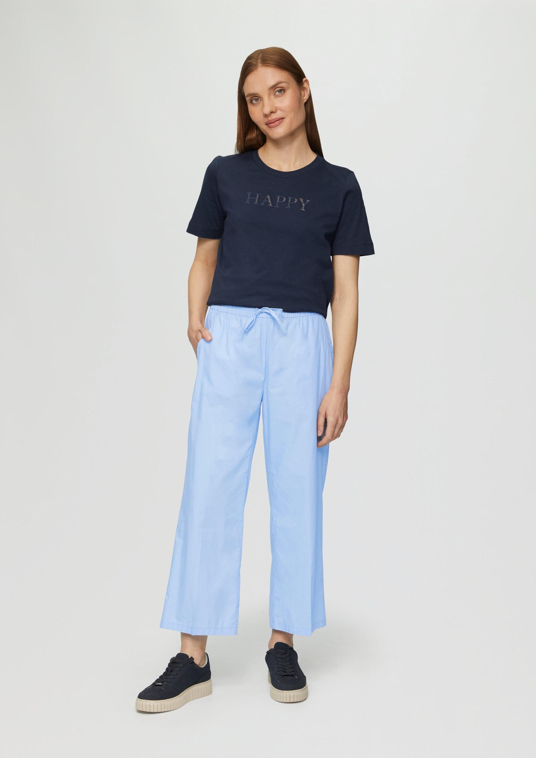 s.Oliver Culotte Hose Culotte aus Baumwolle mit Elastikbund und Tunnelzug