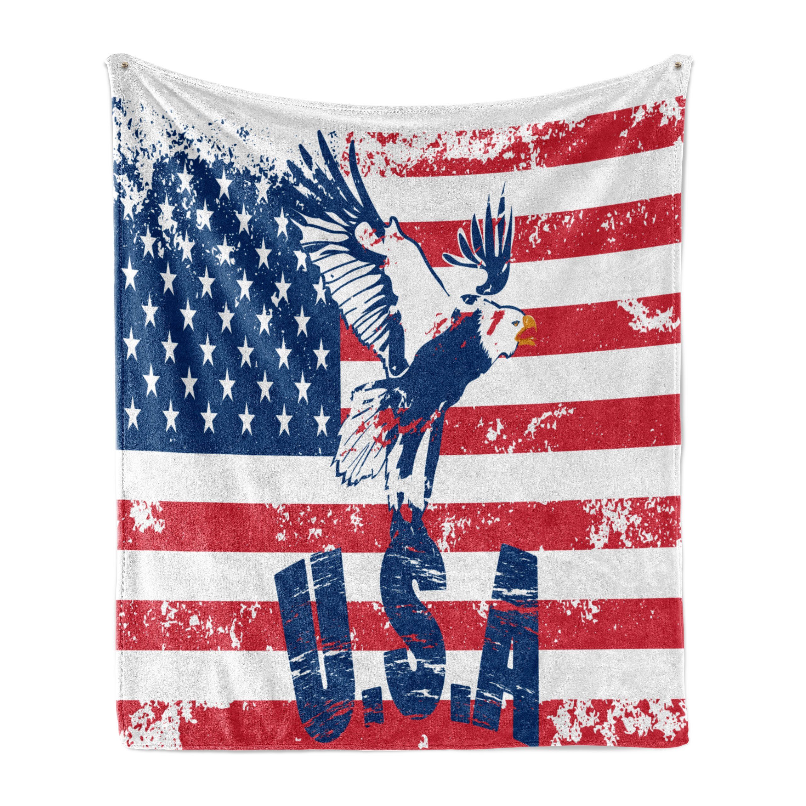 Amerikanische Außenbereich, den und für Gemütlicher Vereinigte Plüsch Flagge Innen- Abakuhaus, Wohndecke Staaten