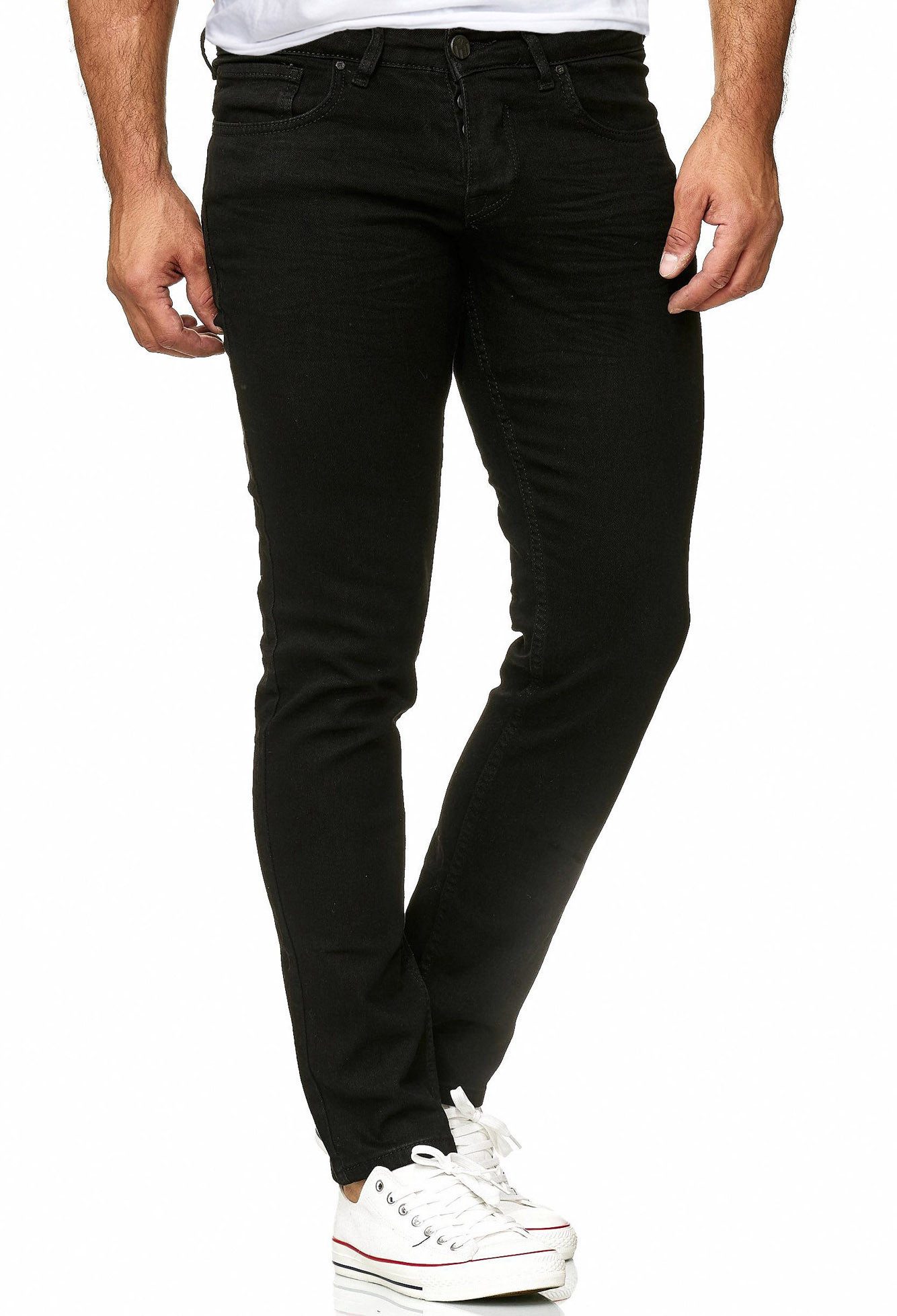 Reslad Stretch-Jeans Reslad Jeans-Herren Slim Fit Basic Style Stretch-Denim Jeans-Hose Stretch Jeans-Hose Slim Fit