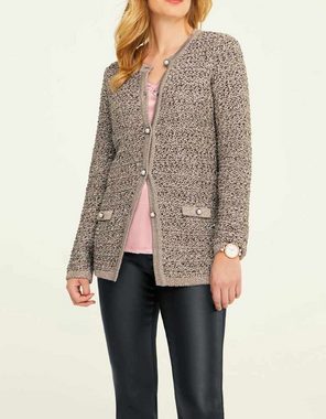 Ashley Brooke by heine Strickjacke ASHLEY BROOKE Damen Designer-Strickjacke, taupe-goldfarben