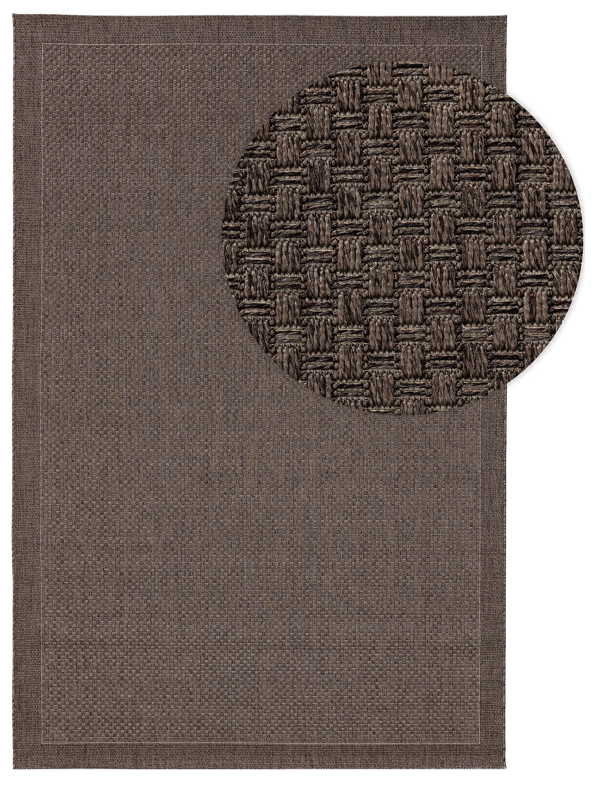 Outdoorteppich Naoto, benuta, rechteckig, Höhe: 6 mm, Kunstfaser,  Berber, Ethno-Style, Wohnzimmer grau