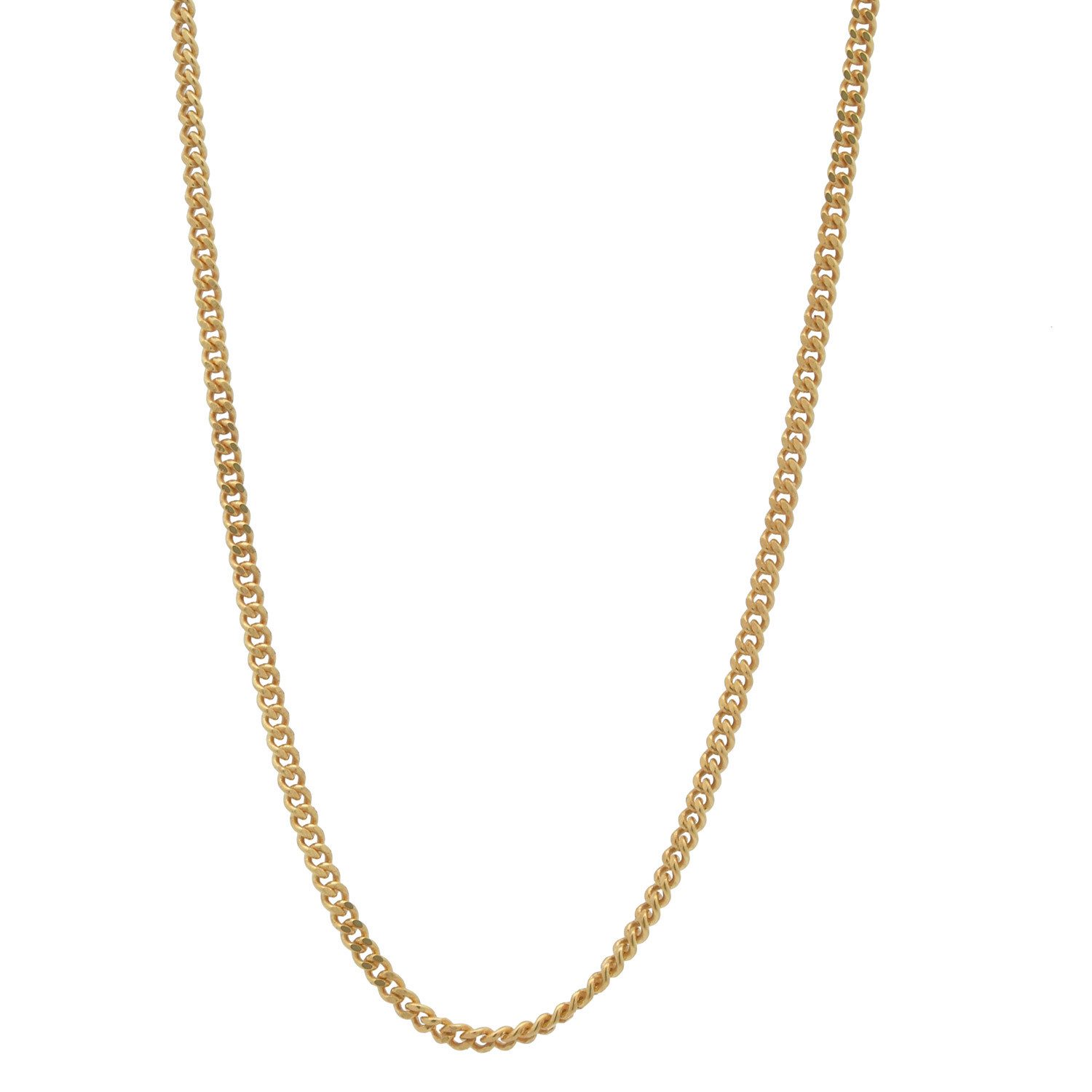 HOPLO Panzerkette Vergoldete Panzerkette 1,5 mm 925 Silber Gelbgold plattie günstig online kaufen