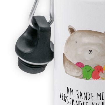 Mr. & Mrs. Panda Trinkflasche Bär Gefühl - Weiß - Geschenk, Teddybär, Durchgedreht, Teddy, Kinder T, Fröhliche Motive