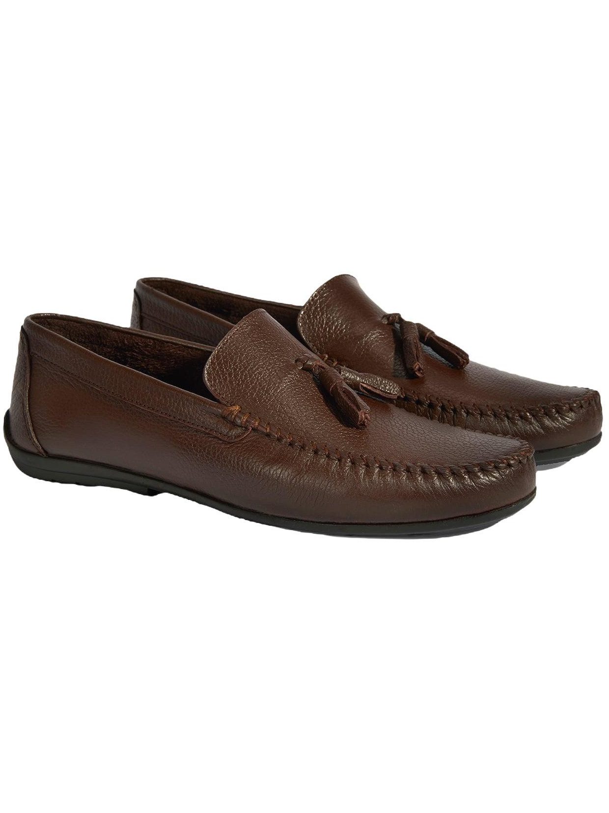 Desa Herren-Slipper – Obermaterial Leder, Textilfutter, flacher Absatz, oh Loafer