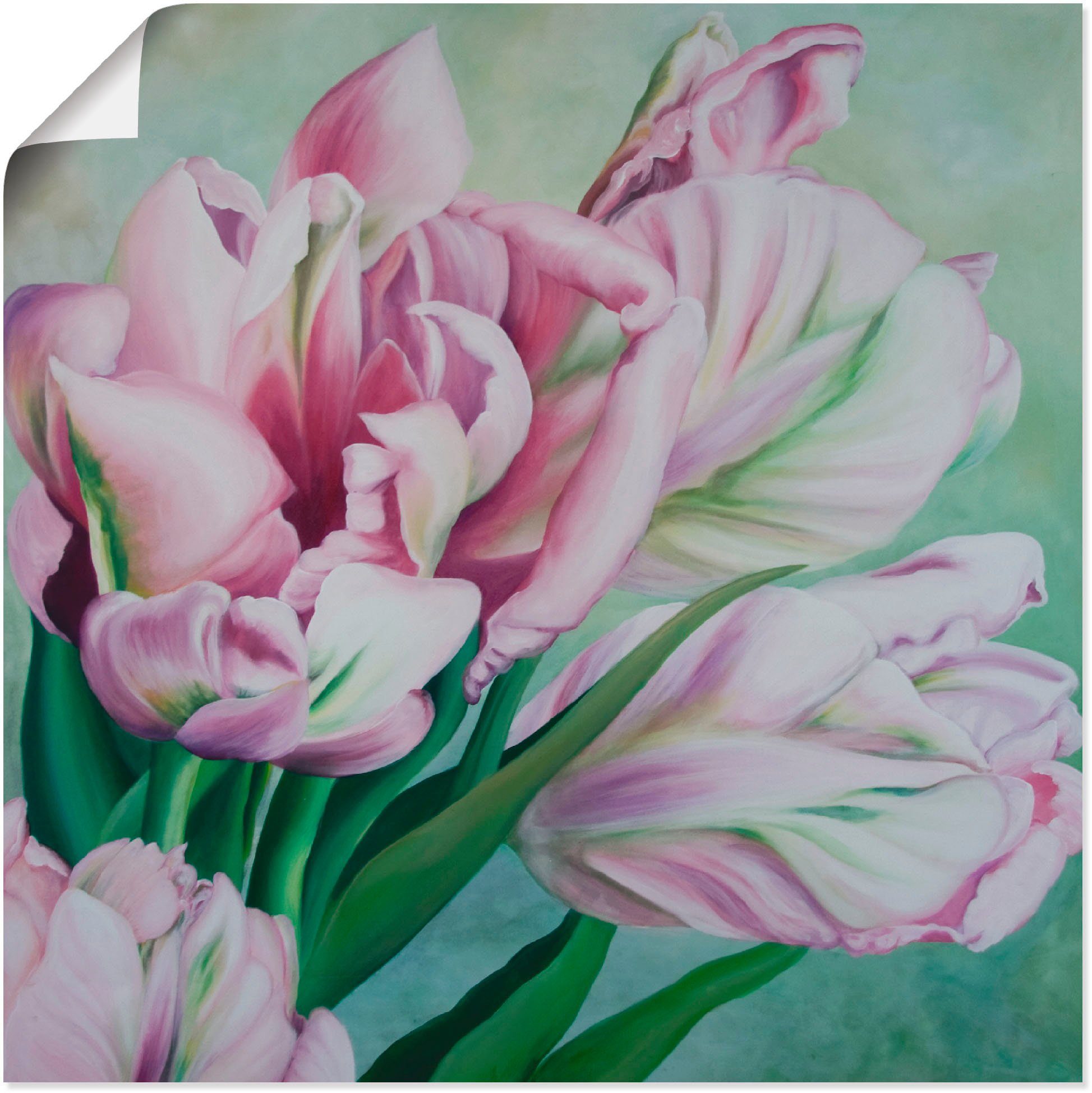 (1 Blumen als Artland Wandbild Größen Poster in Tulpen, verschied. Leinwandbild, St),