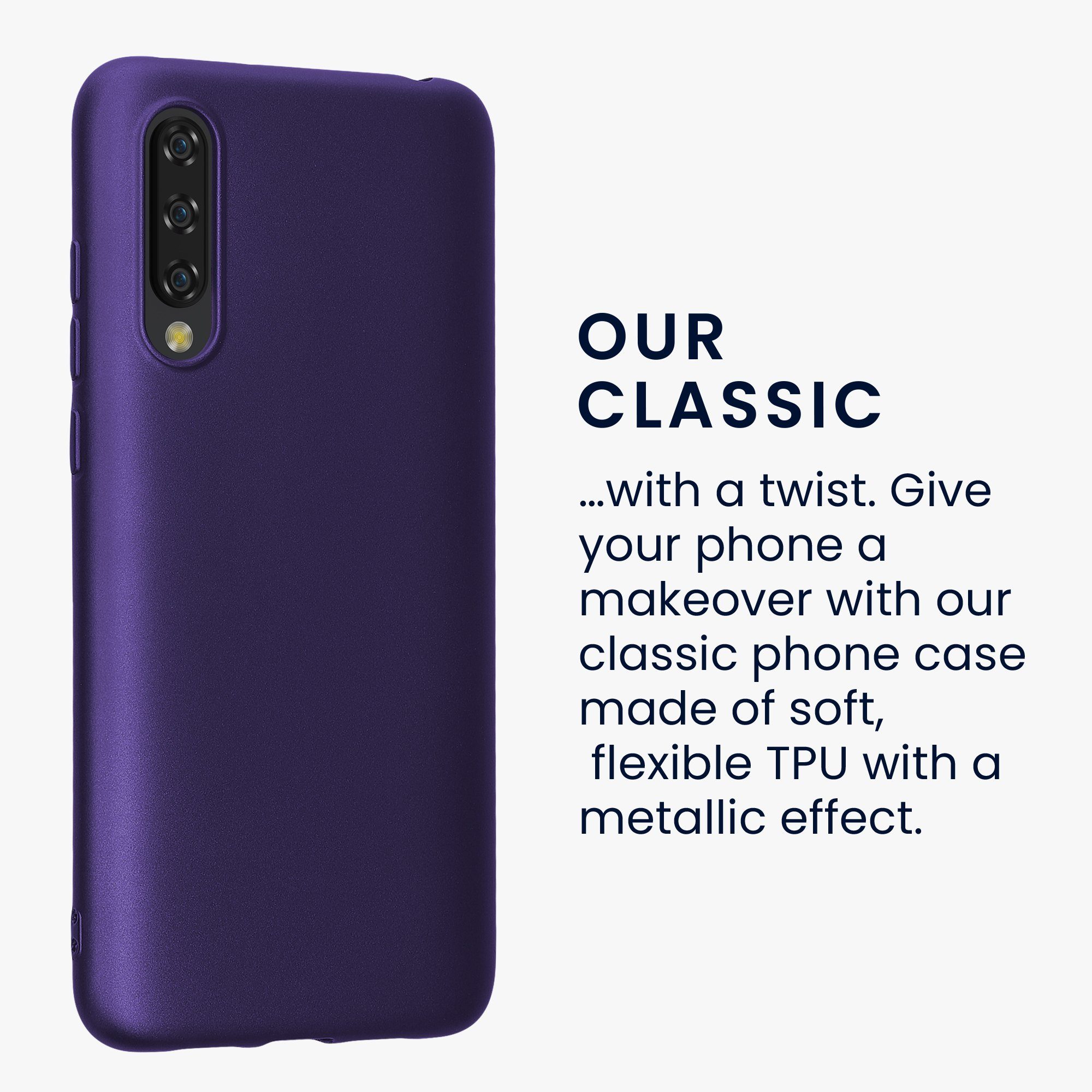 kwmobile Handyhülle Handyhülle für Xiaomi Mi 9 Lite Hülle, Silikon Case metallisch schimmernd - Schutzhülle Cover