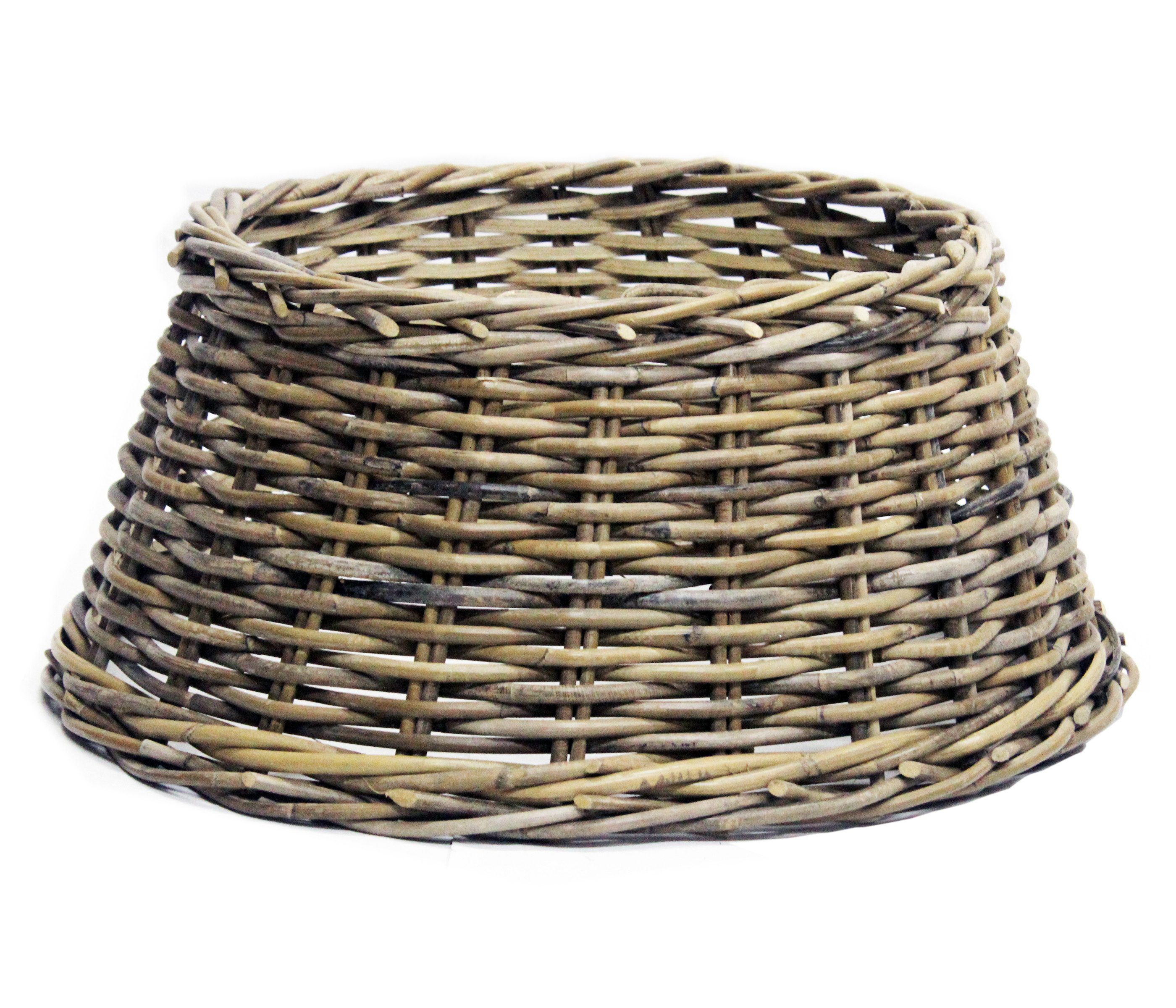Dehner Christbaumständer Abdeckung für Christbaumständer, Ø 60 x Höhe 26 cm, Rattan, praktische Hülle für Weihnachtsbaumständer