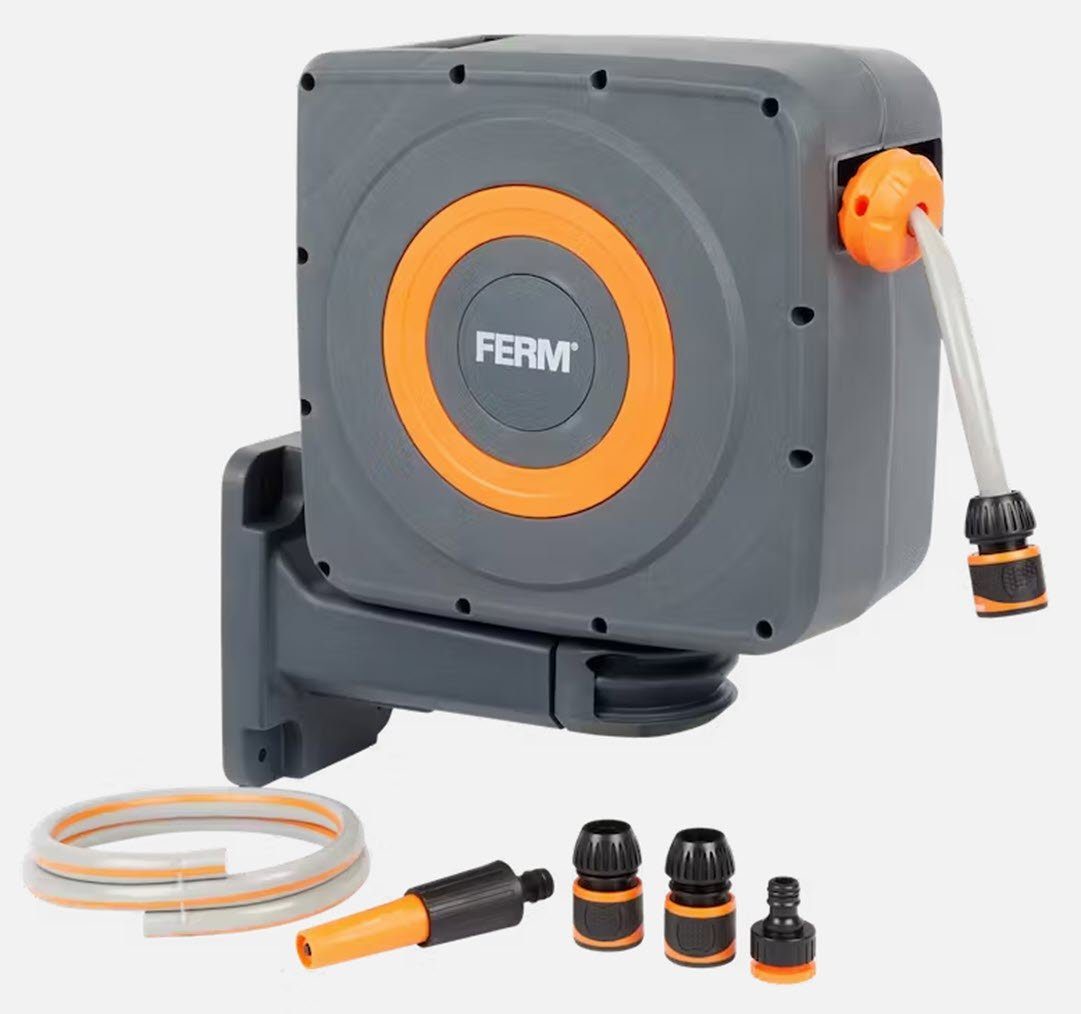 Ferm Schlauchtrommel Schlauchtrommel 15 m automatisch