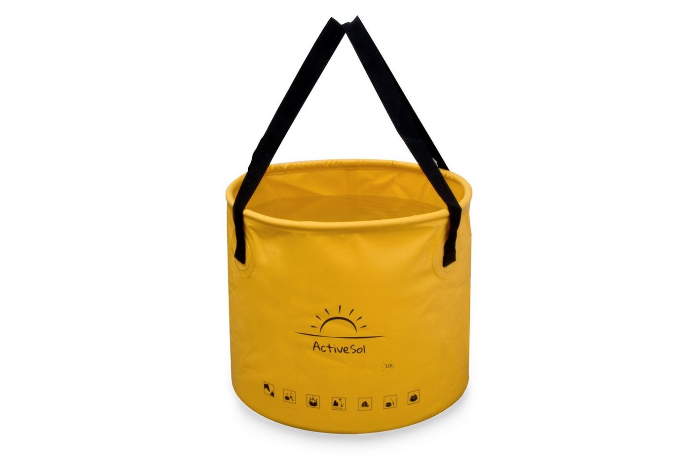 ActiveSol Falteimer Falteimer, Robust, leicht, platzsparend, Camping & Outdoor, Trageriemen, Reißfest, 100% Wasserdicht