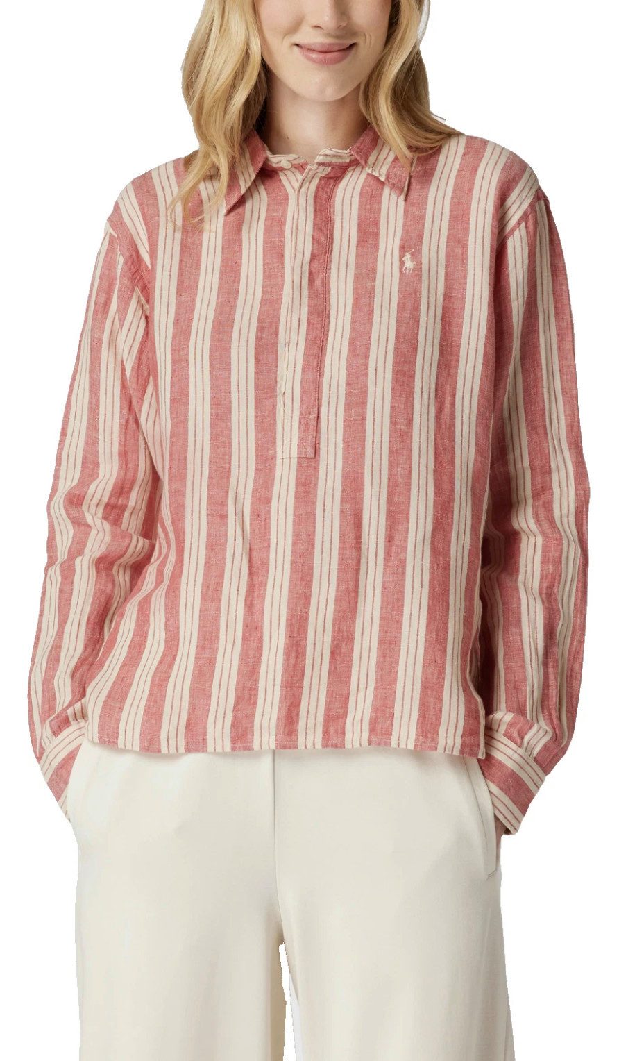 Polo Ralph Lauren Leinenhemd Leinenbluse Vokuhila-Hemd günstig online kaufen