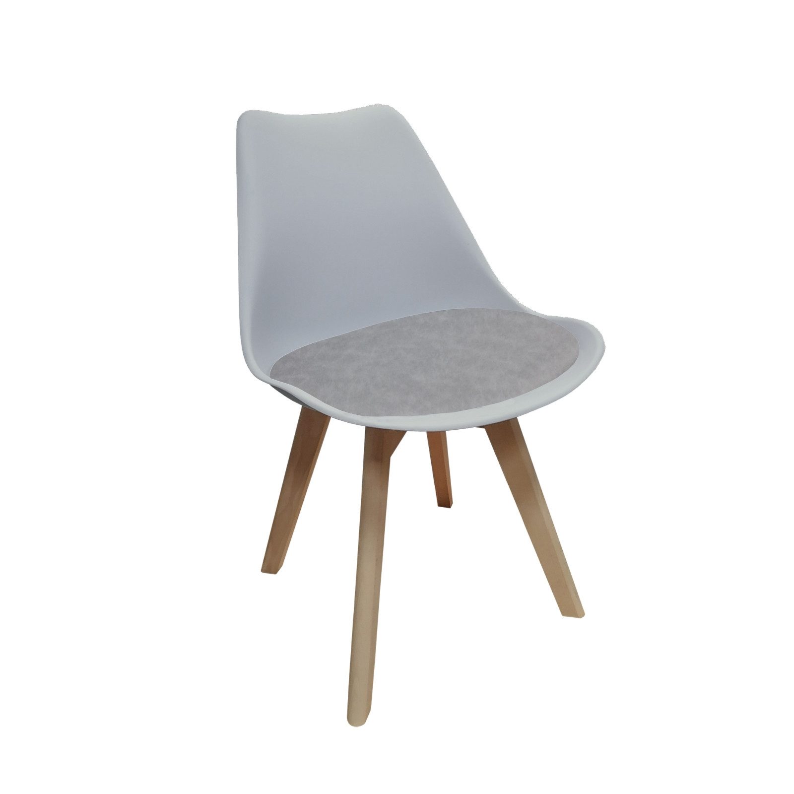 HTI-Living Esszimmerstuhl Esszimmerstuhl 1 Stück Antikgrau PU Atlanta (Stück, 1 St), Küchenstuhl mit Kunststoffschale und Sitzkissen aus Kunstleder