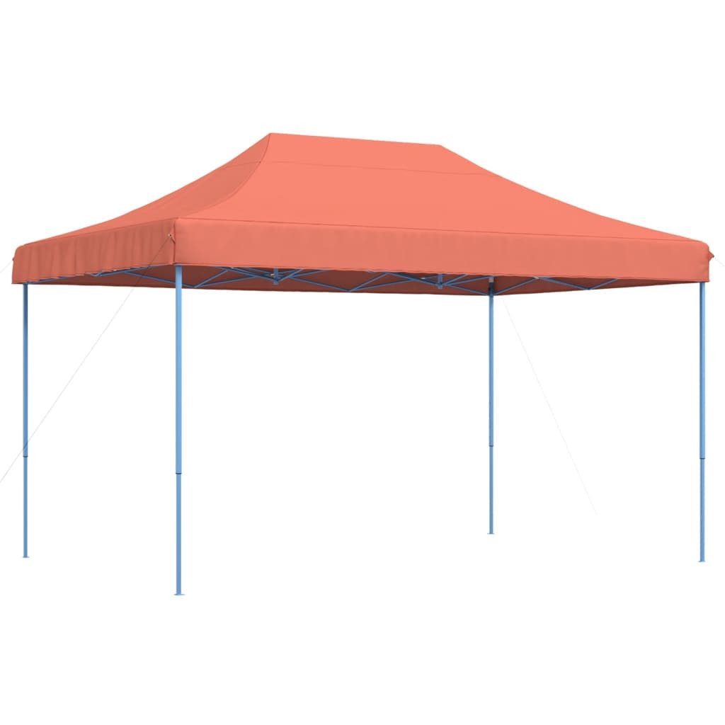 Pavillon Partyzelt Faltbar Pop-Up Terrakottarot 440x292x315 cm Pavillon