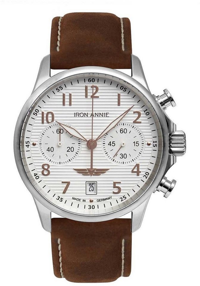 IRON ANNIE Quarzuhr Iron Annie 5876-4 Chronograph Herren 42mm 5ATM,  Abmessungen: Gehäusedurchmesser 42 mm, Gehäusehöhe 12 mm