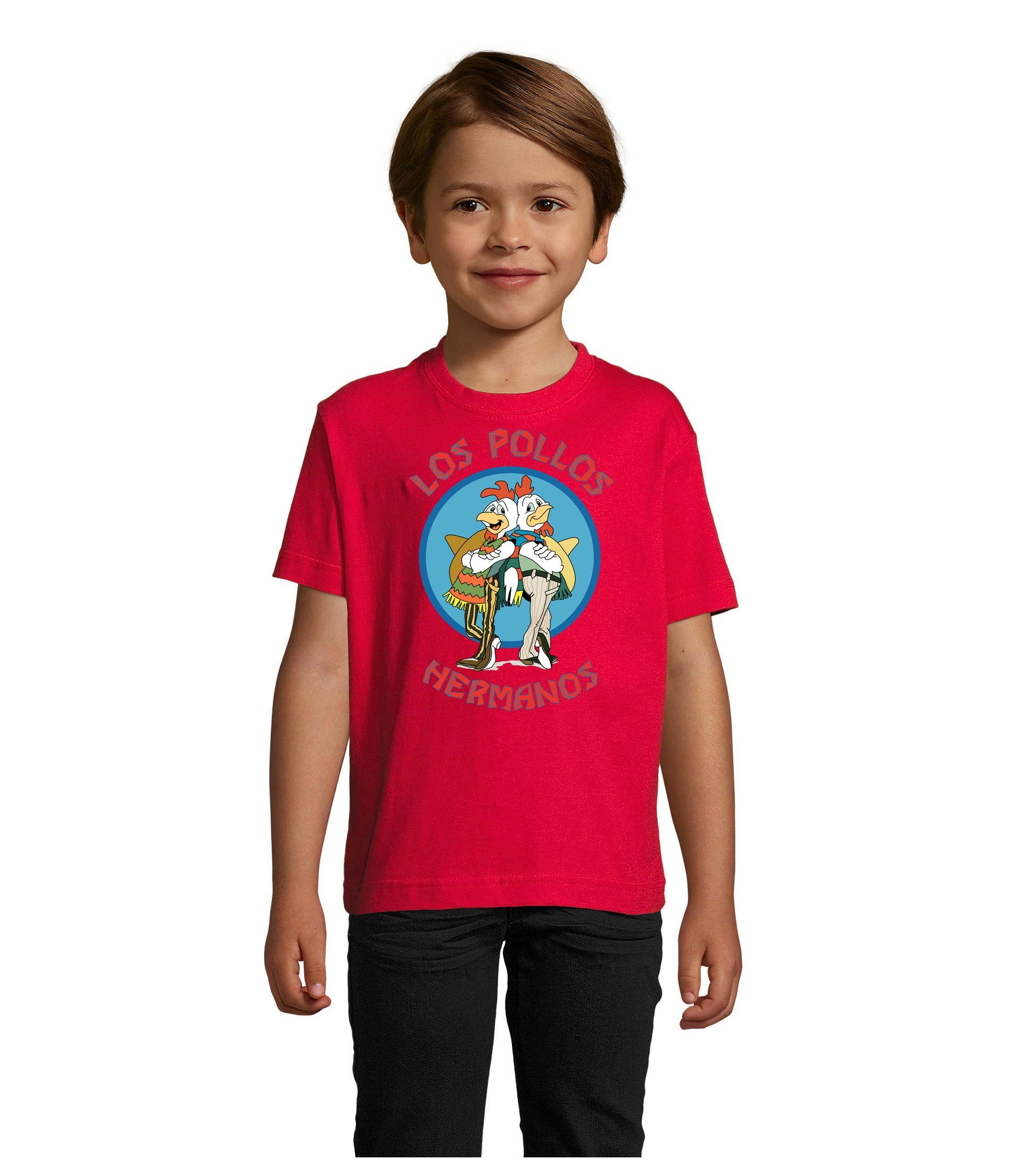 Jungen T-Shirt & vielen Rot Hühner Los & in Kinder Hermanos Pollos Blondie Brownie Farben Mädchen