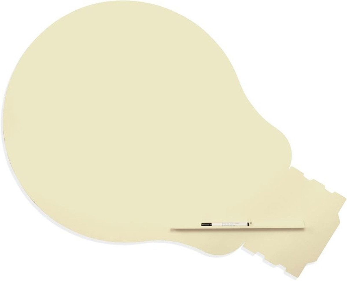 rocada Magnettafel Symbol-Tafel Skinshape Glühbirne lackiert 100x150cm RAL 1013 perlweiß