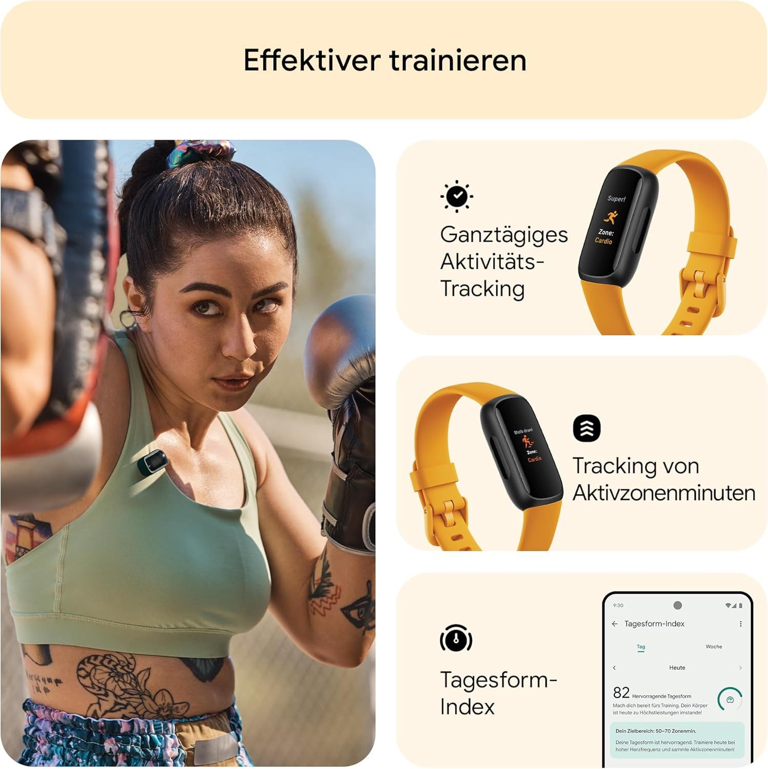 fitbit Inspire 3 Gesundheits- & Fitness-Tracker Smartwatch