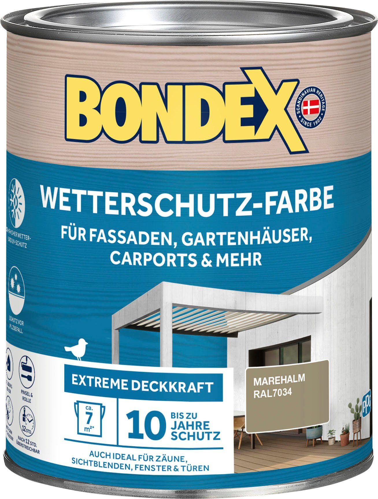 beige Wetterschutzfarbe Bondex Marehalm,